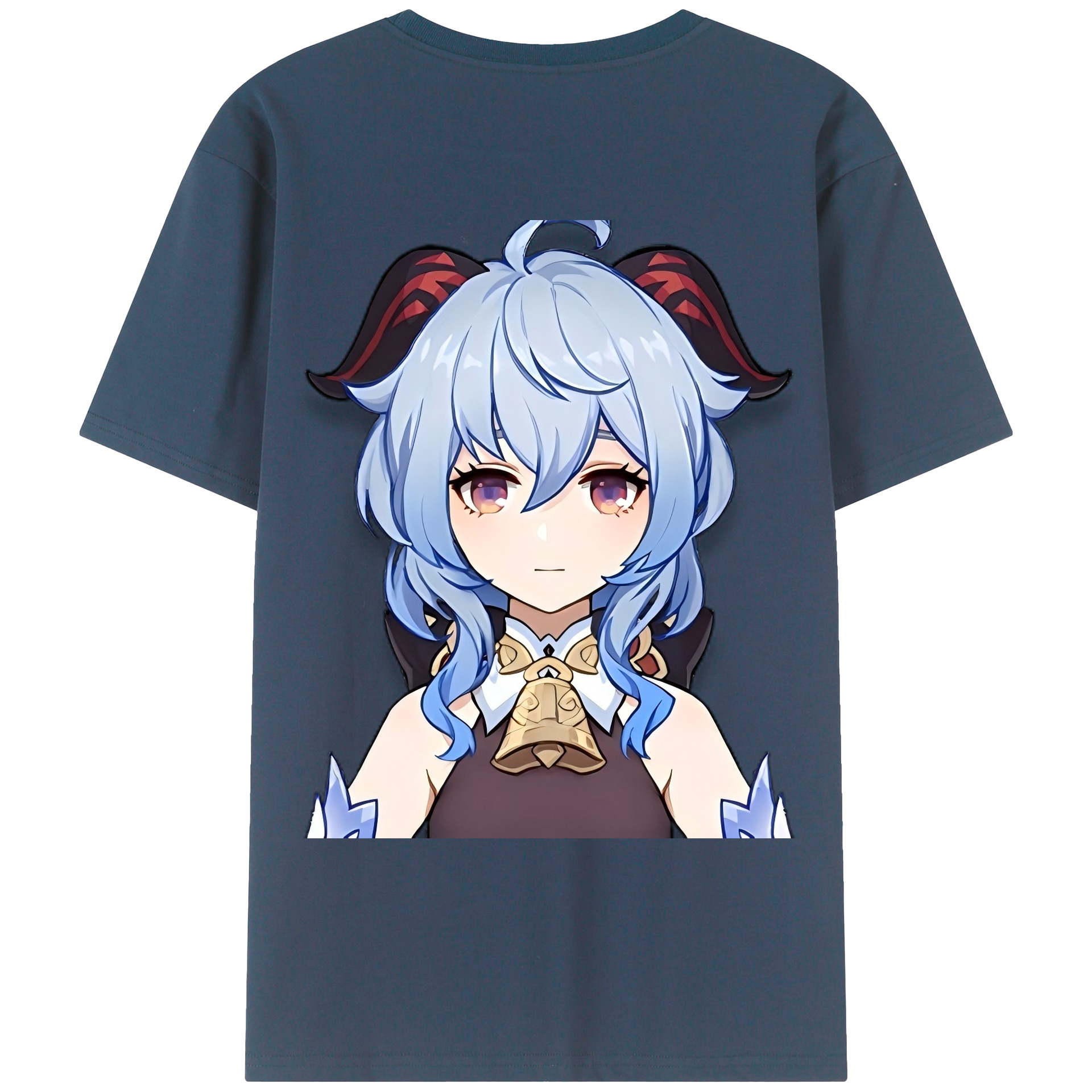 げんし神 甘雨 かんう genshin Ganyu レディース半袖Tシャツ(バックプリント)