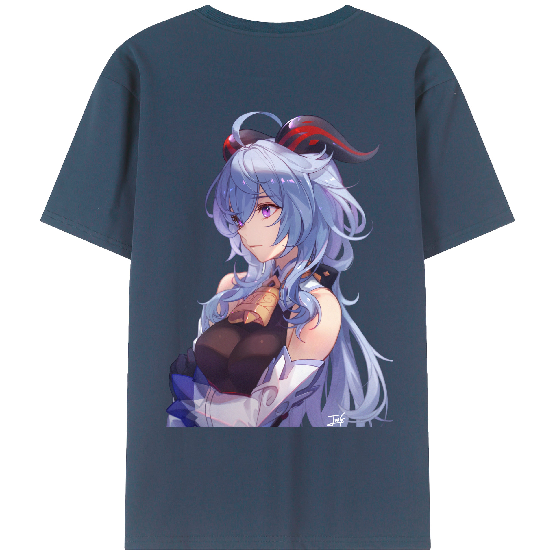 げんし神 甘雨 かんう genshin Ganyu レディース半袖Tシャツ(バックプリント)