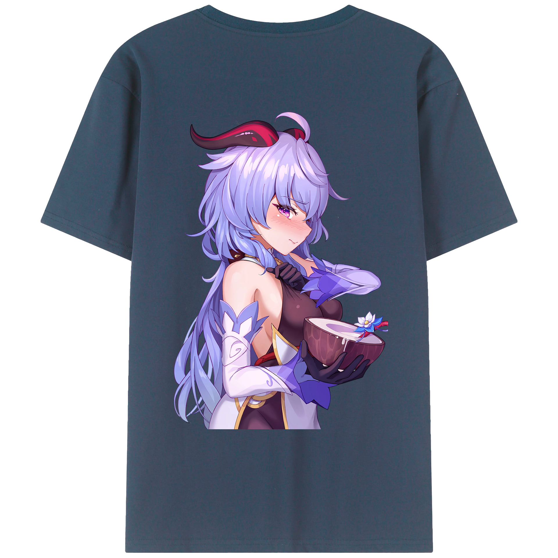 げんし神 甘雨 かんう genshin Ganyu レディース半袖Tシャツ(バックプリント)