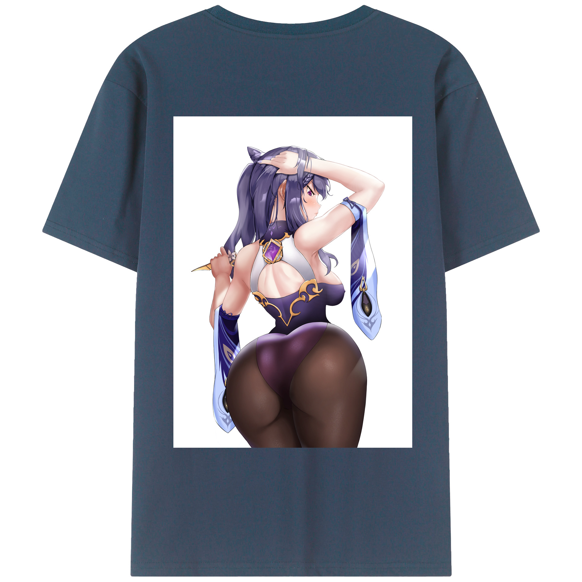 げんし神 刻晴 こくせい genshin Kokusei レディース半袖Tシャツ(バックプリント)
