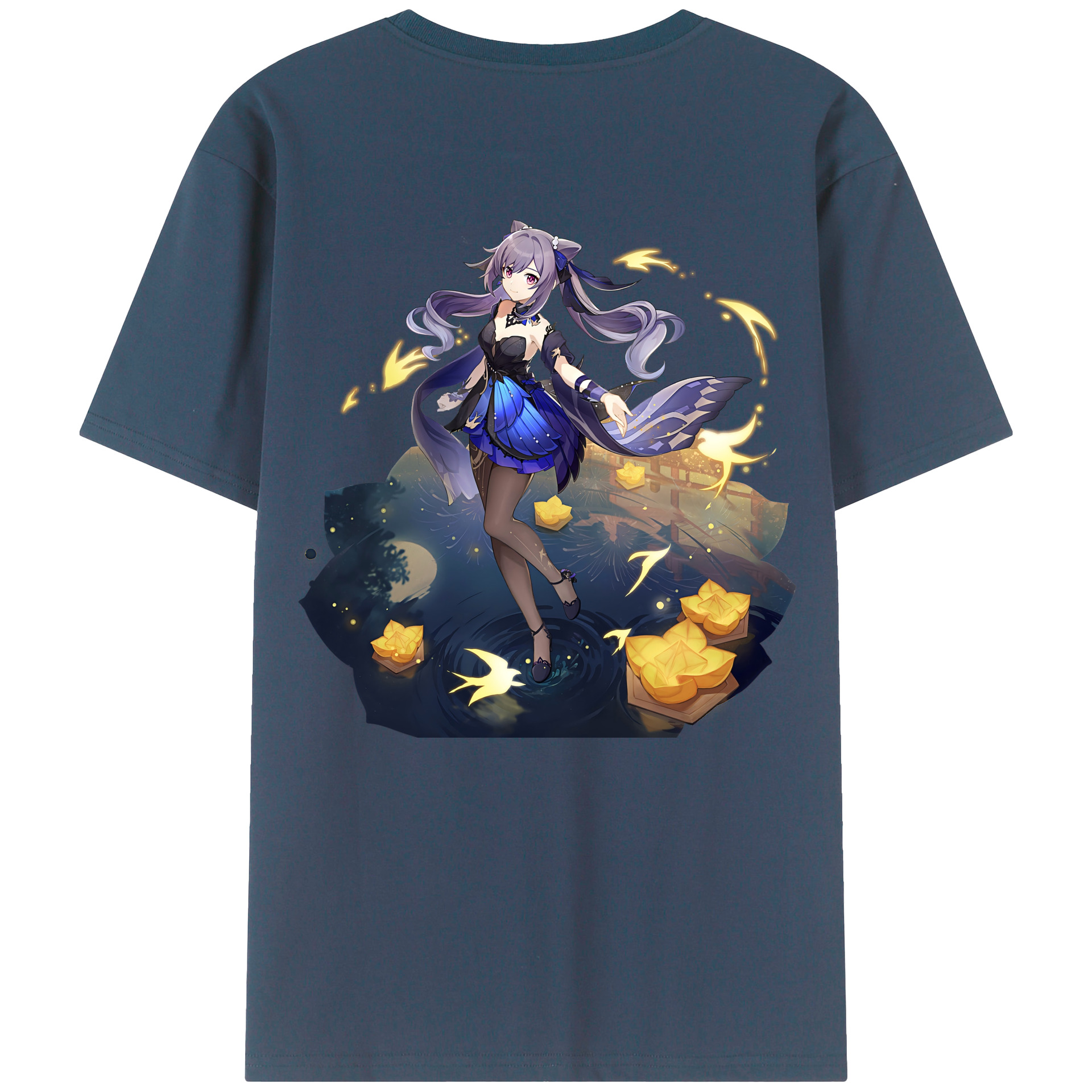 げんし神 刻晴 こくせい genshin Kokusei レディース半袖Tシャツ(バックプリント)