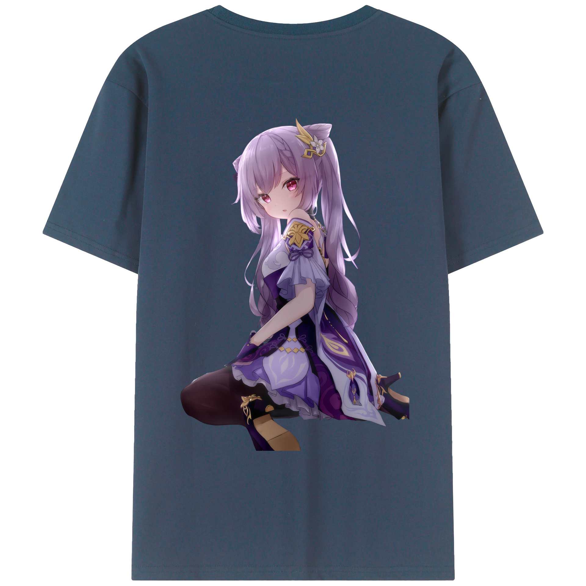 げんし神 刻晴 こくせい genshin Kokusei レディース半袖Tシャツ(バックプリント)
