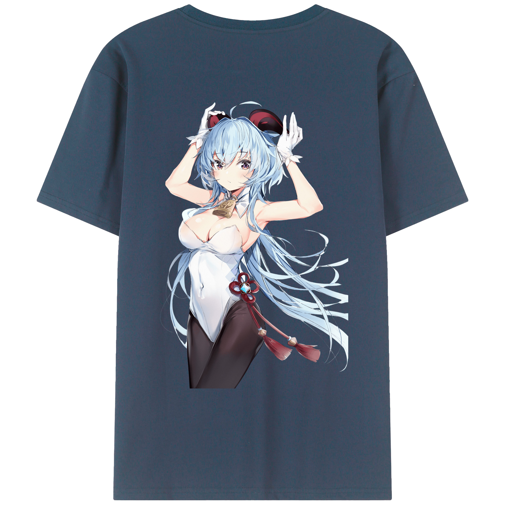 げんし神 甘雨 かんう genshin Ganyu レディース半袖Tシャツ(バックプリント)