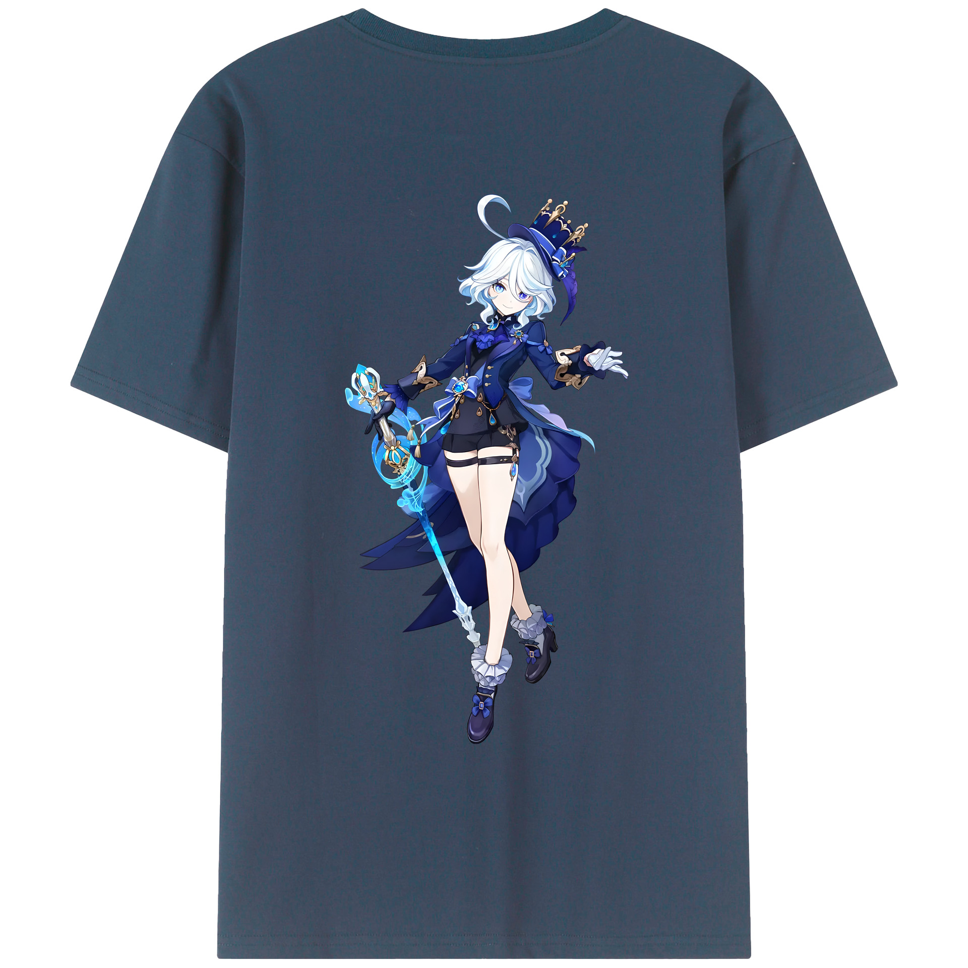 げんし神 フリーナ genshin Furina レディース半袖Tシャツ(バックプリント)