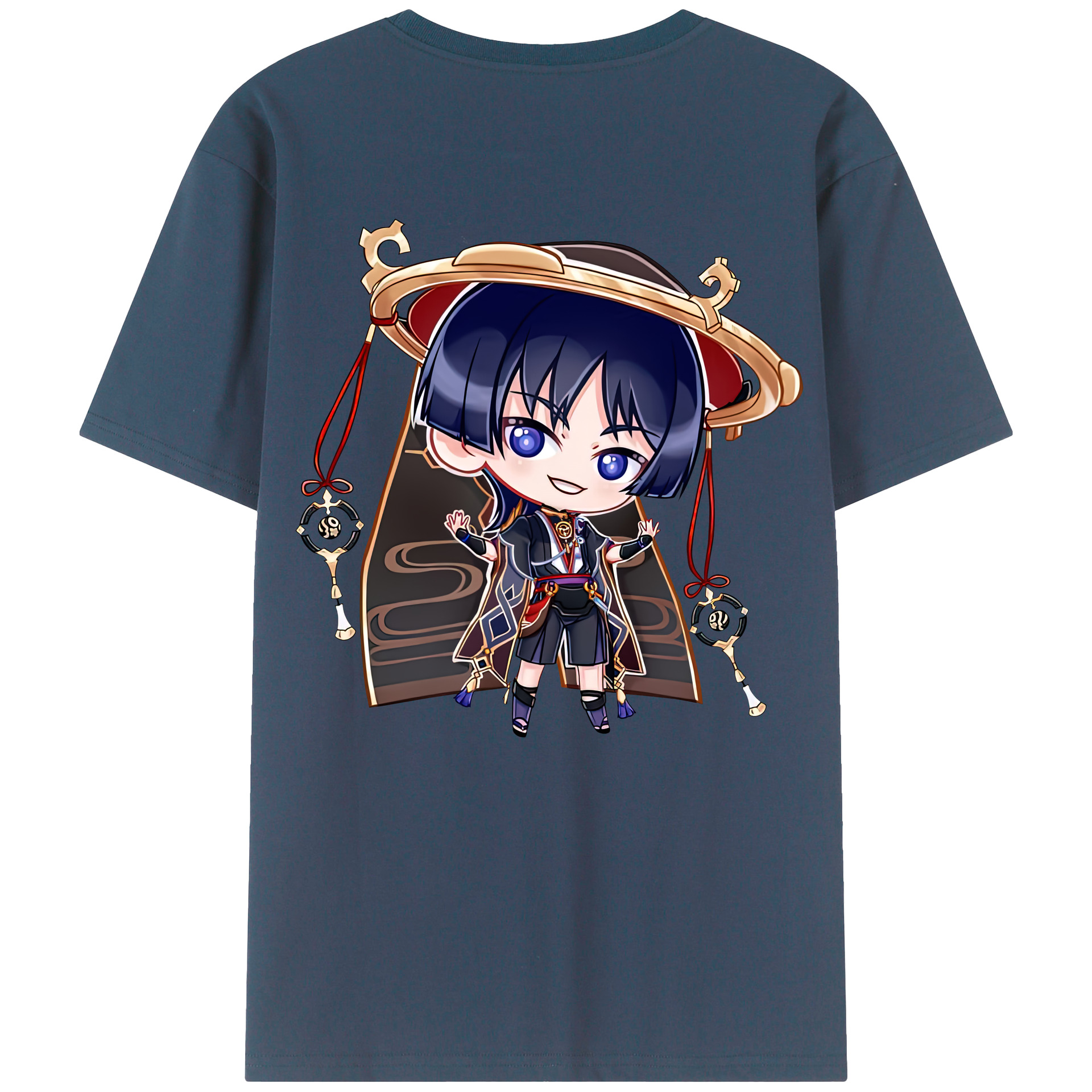 げんし神 さんペい genshin Sanpei レディース半袖Tシャツ(バックプリント)