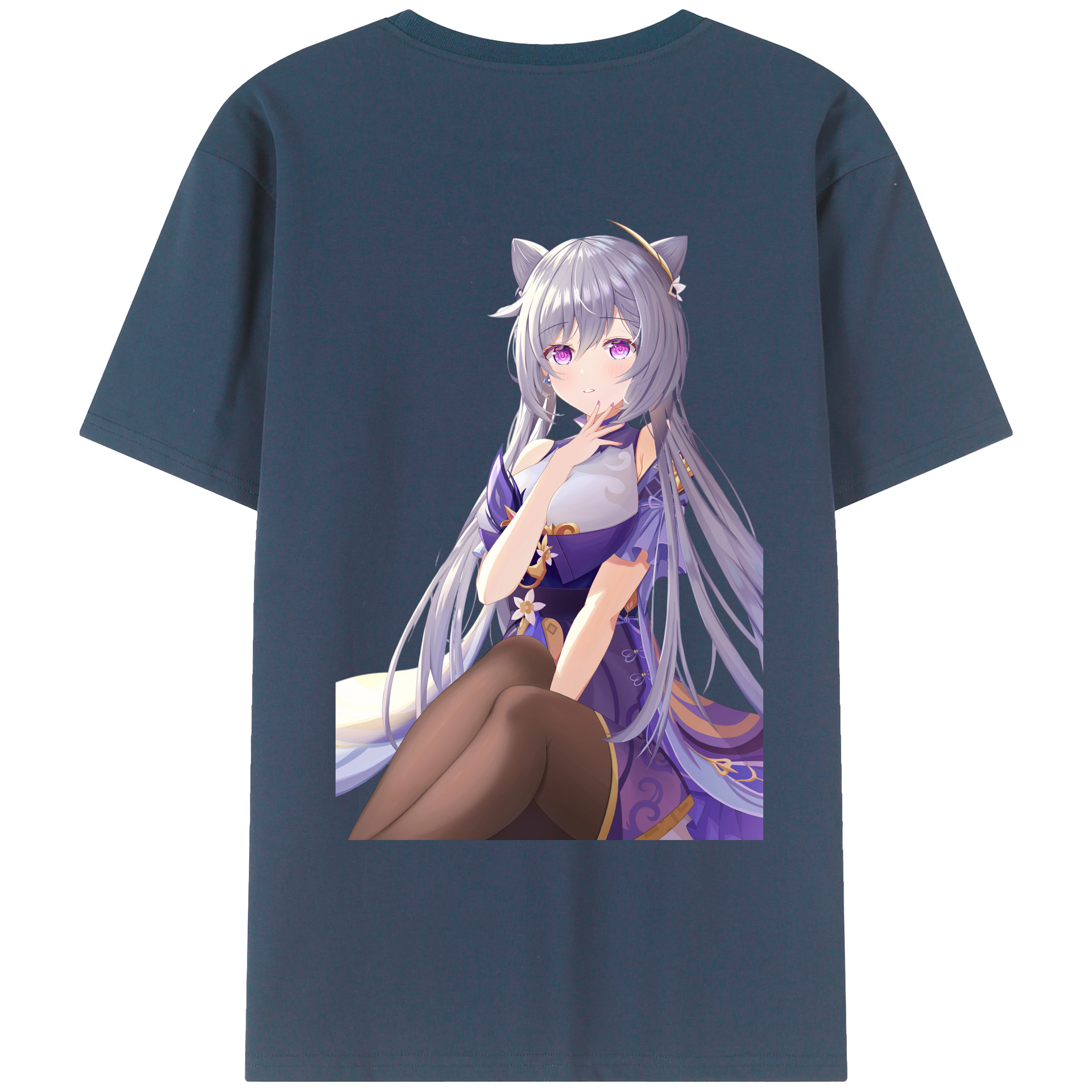 げんし神 刻晴 こくせい genshin Kokusei レディース半袖Tシャツ(バックプリント)