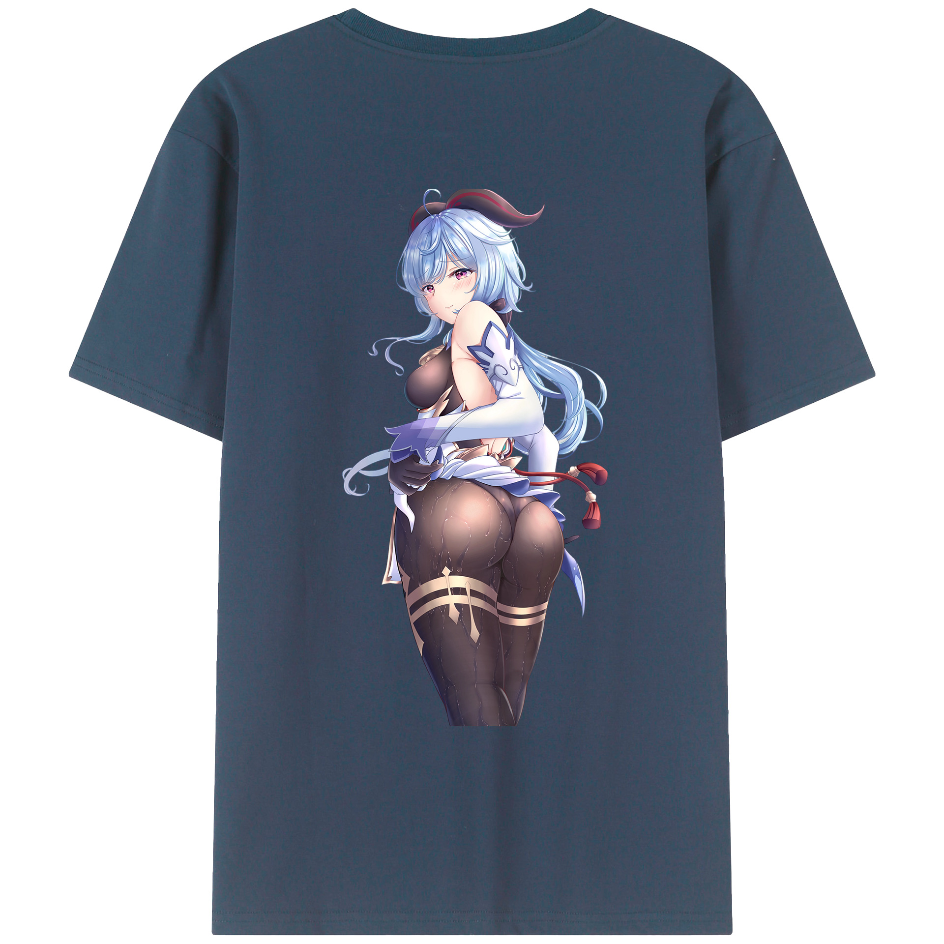 げんし神 甘雨 かんう genshin Ganyu レディース半袖Tシャツ(バックプリント)