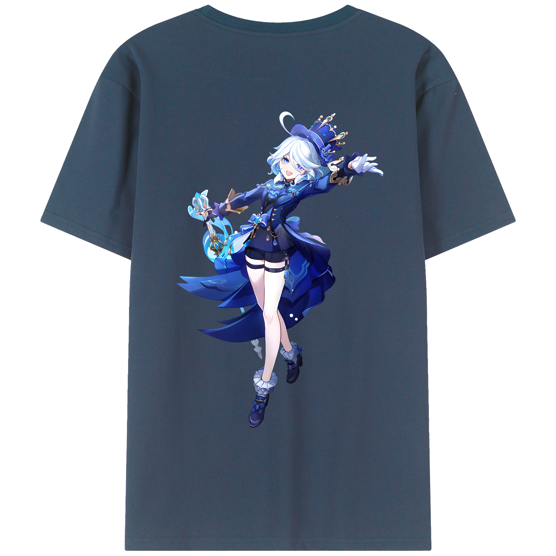 げんし神 フリーナ genshin Furina レディース半袖Tシャツ(バックプリント)