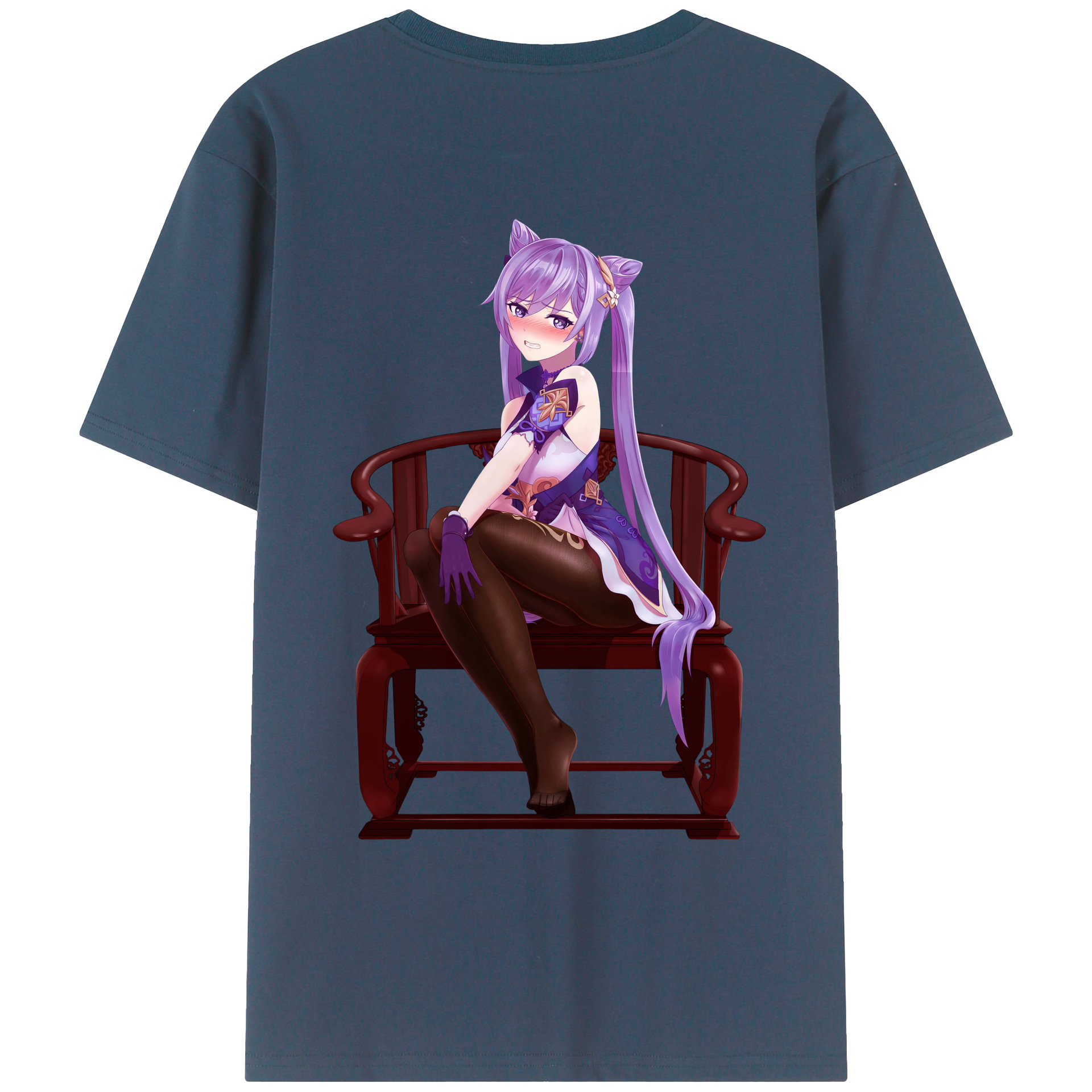げんし神 刻晴 こくせい genshin Kokusei レディース半袖Tシャツ(バックプリント)