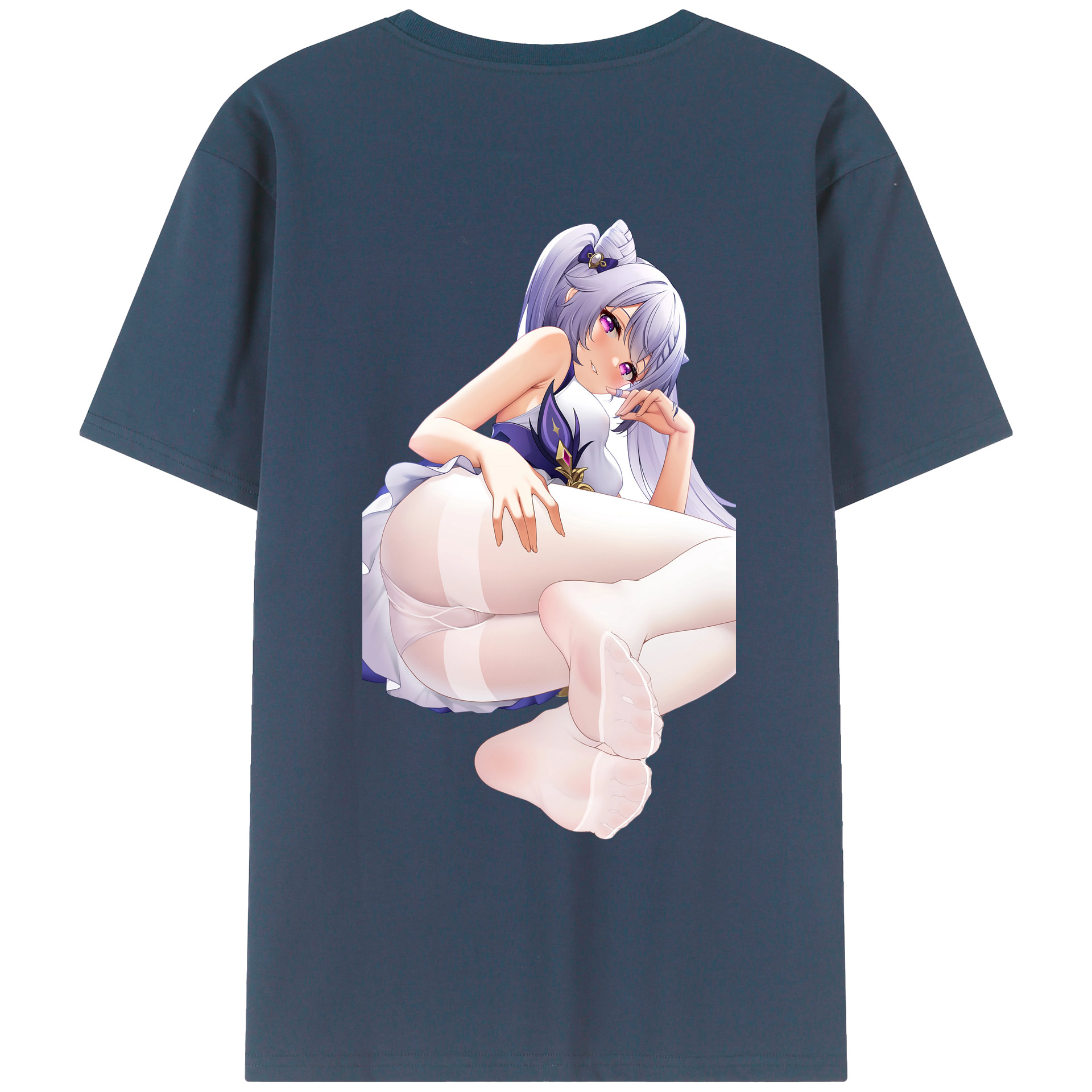 げんし神 刻晴 こくせい genshin Kokusei レディース半袖Tシャツ(バックプリント)