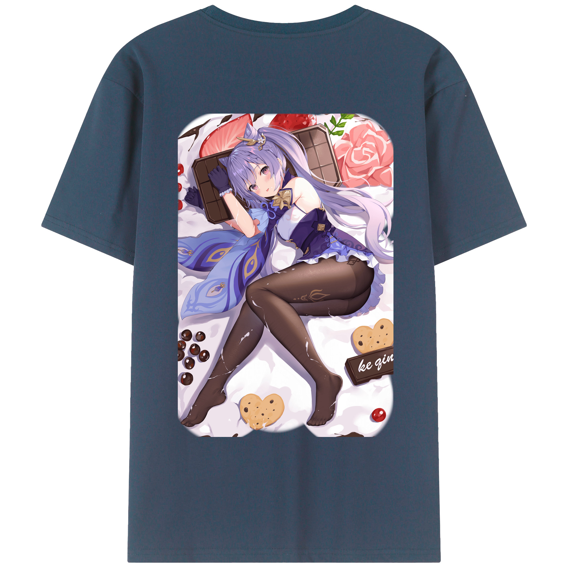 げんし神 刻晴 こくせい genshin Kokusei レディース半袖Tシャツ(バックプリント)
