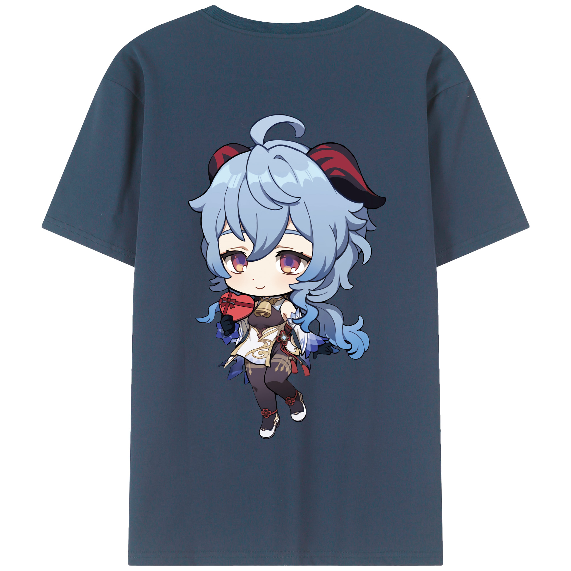 げんし神 甘雨 かんう genshin Ganyu レディース半袖Tシャツ(バックプリント)
