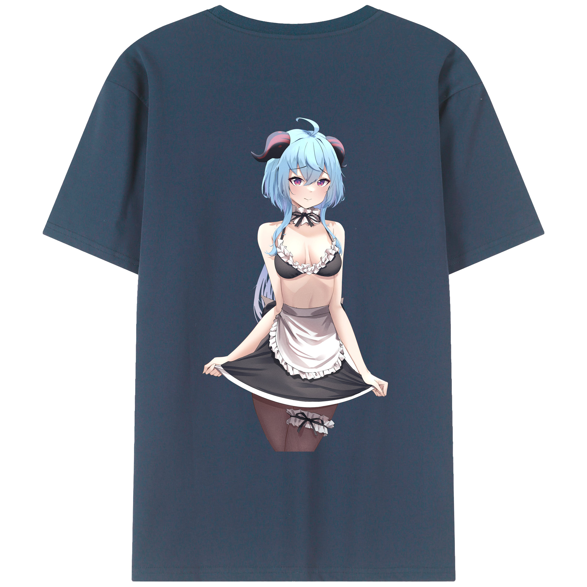 げんし神 甘雨 かんう genshin Ganyu レディース半袖Tシャツ(バックプリント)