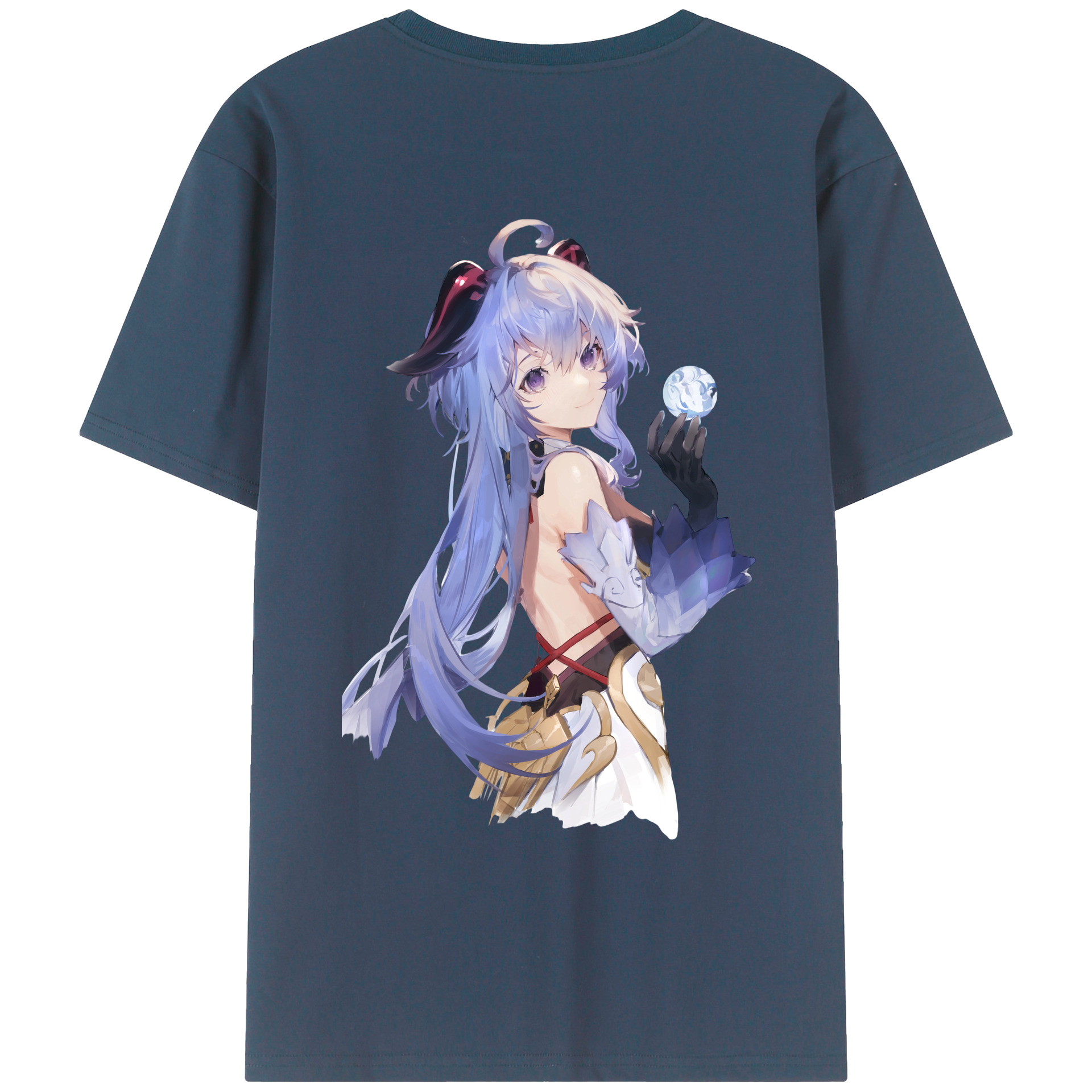 げんし神 甘雨 かんう genshin Ganyu レディース半袖Tシャツ(バックプリント)