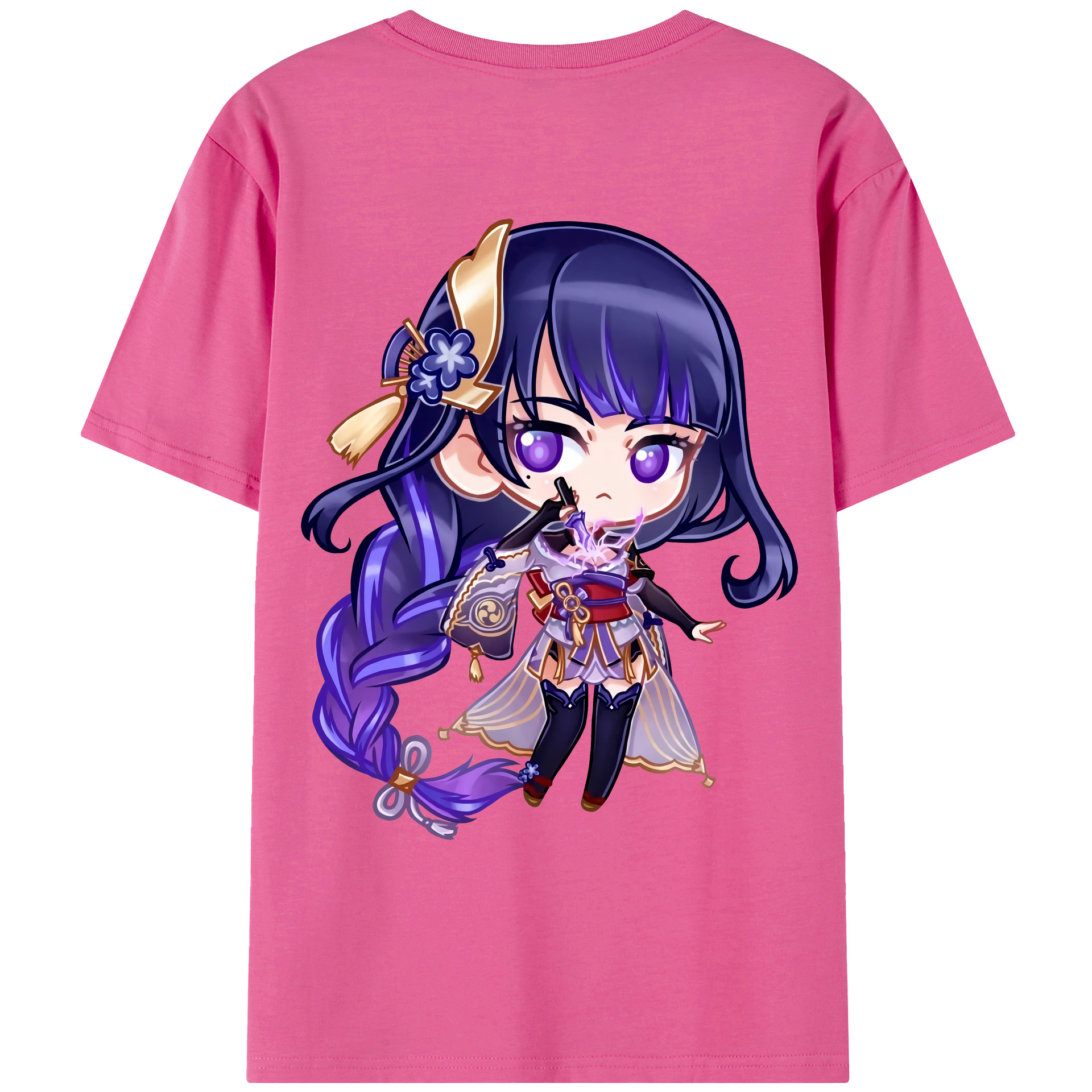 げんし神 雷電将軍 らいでんしょうぐん genshin Raiden Shogun レディース半袖Tシャツ(バックプリント)