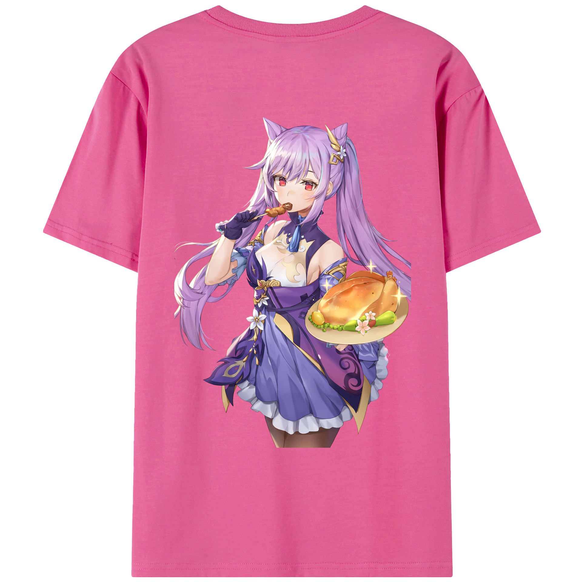 げんし神 刻晴 こくせい genshin Kokusei レディース半袖Tシャツ(バックプリント)