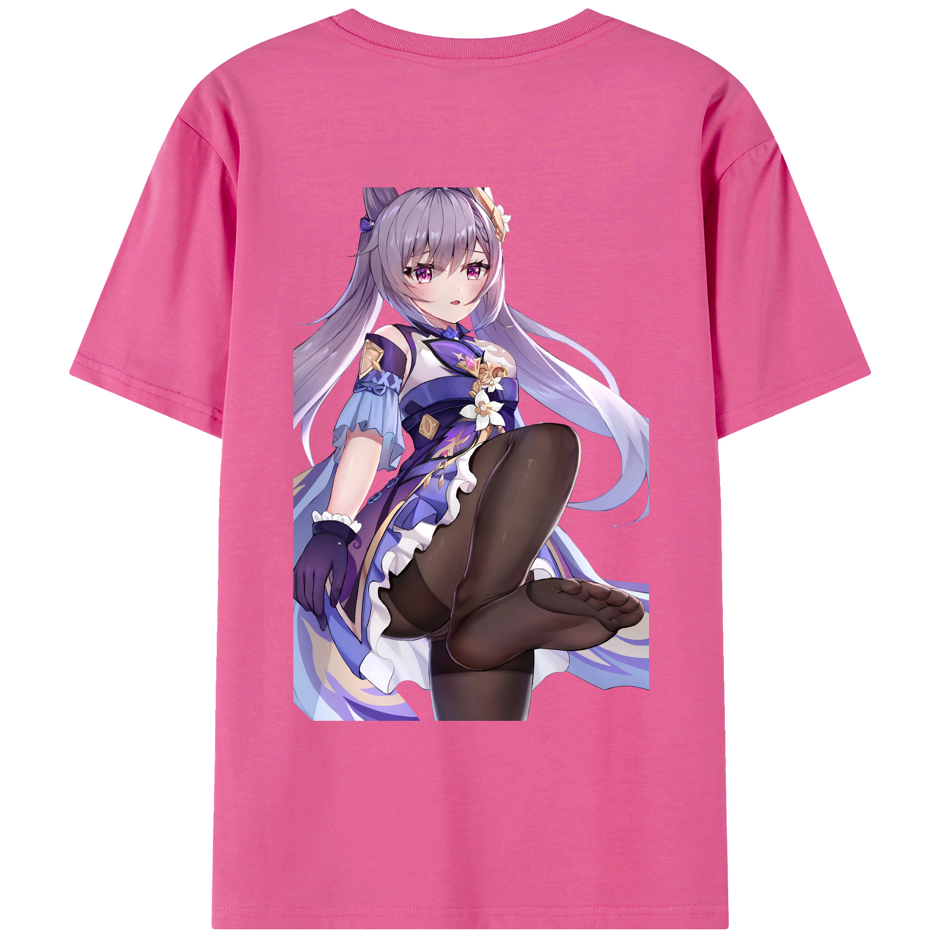 げんし神 刻晴 こくせい genshin Kokusei レディース半袖Tシャツ(バックプリント)