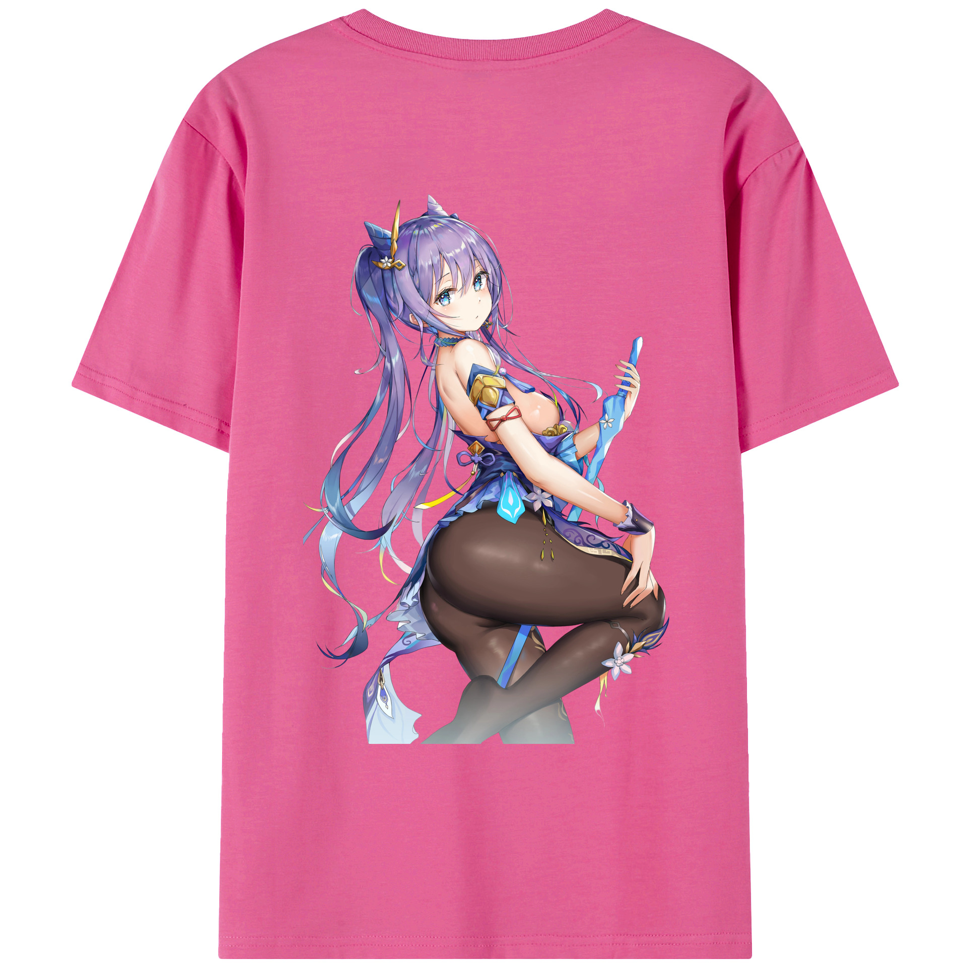 げんし神 刻晴 こくせい genshin Kokusei レディース半袖Tシャツ(バックプリント)
