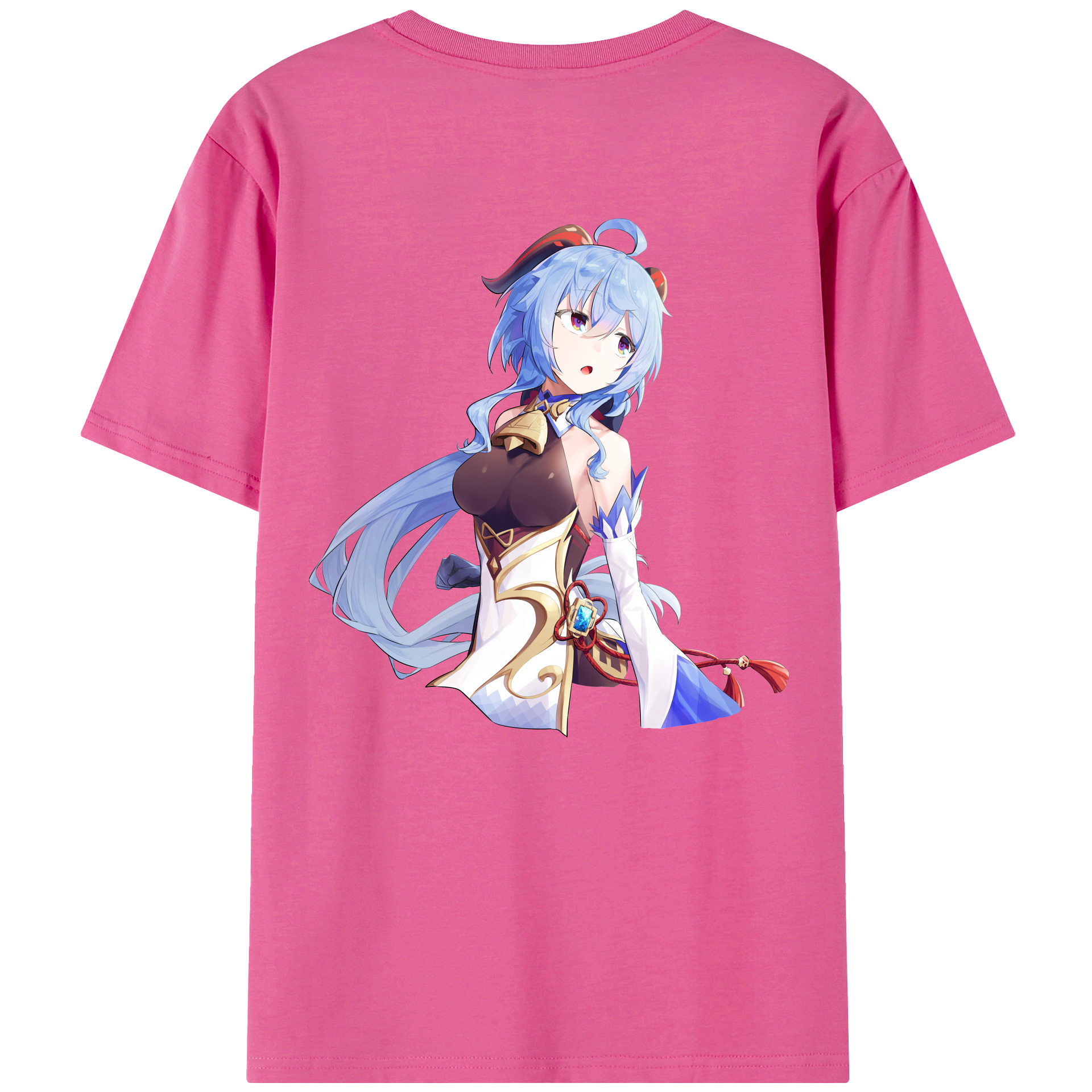 げんし神 甘雨 かんう genshin Ganyu レディース半袖Tシャツ(バックプリント)