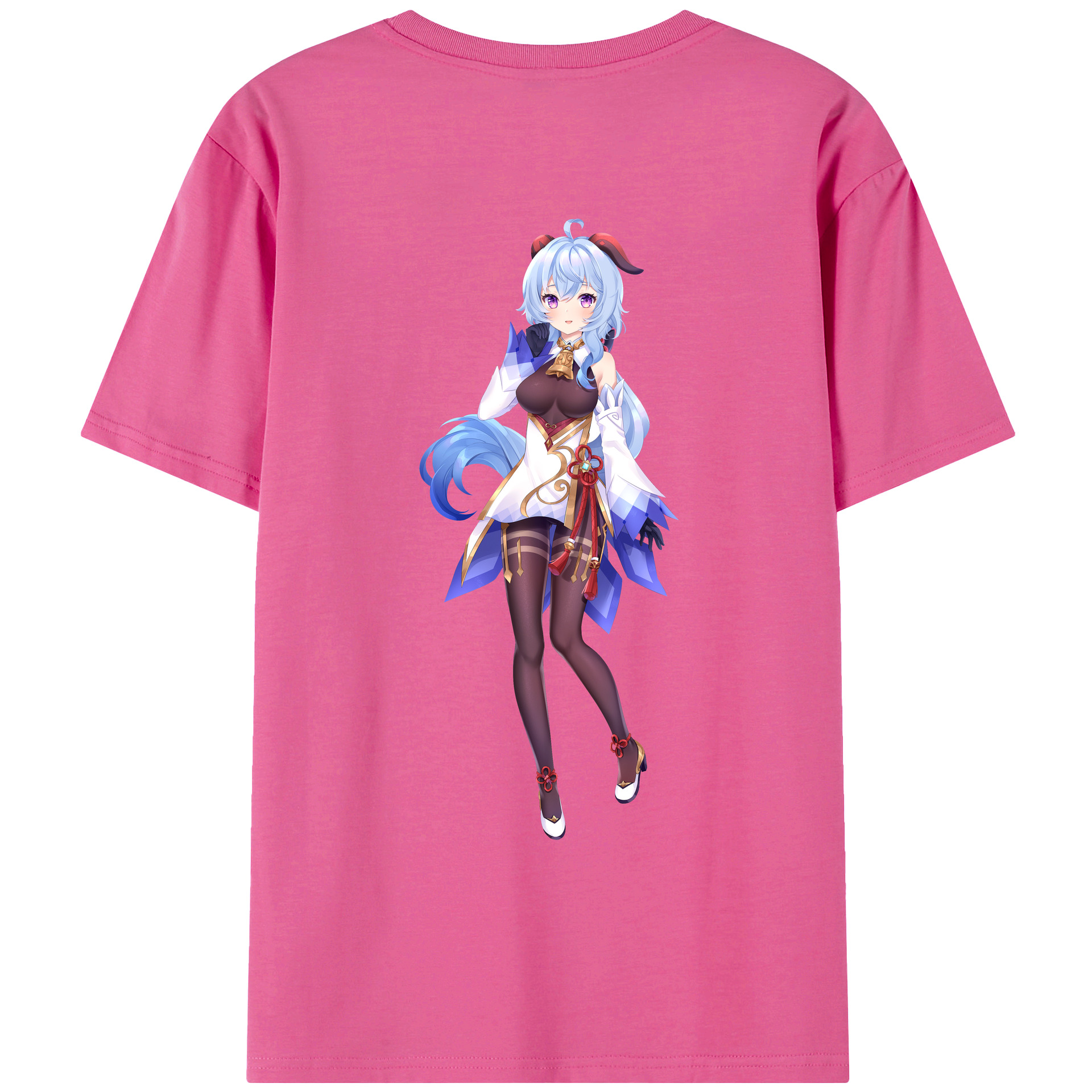 げんし神 甘雨 かんう genshin Ganyu レディース半袖Tシャツ(バックプリント)