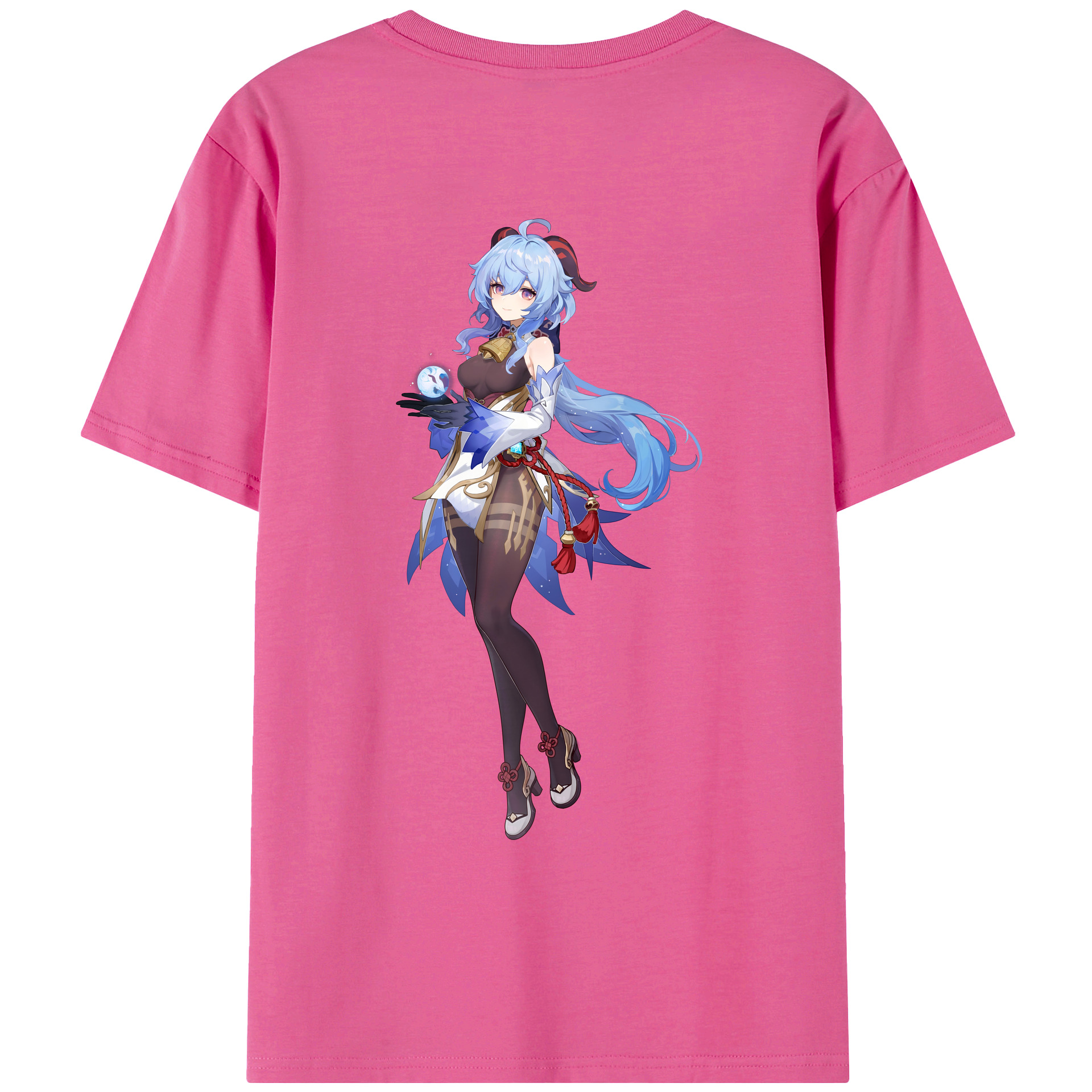 げんし神 甘雨 かんう genshin Ganyu レディース半袖Tシャツ(バックプリント)