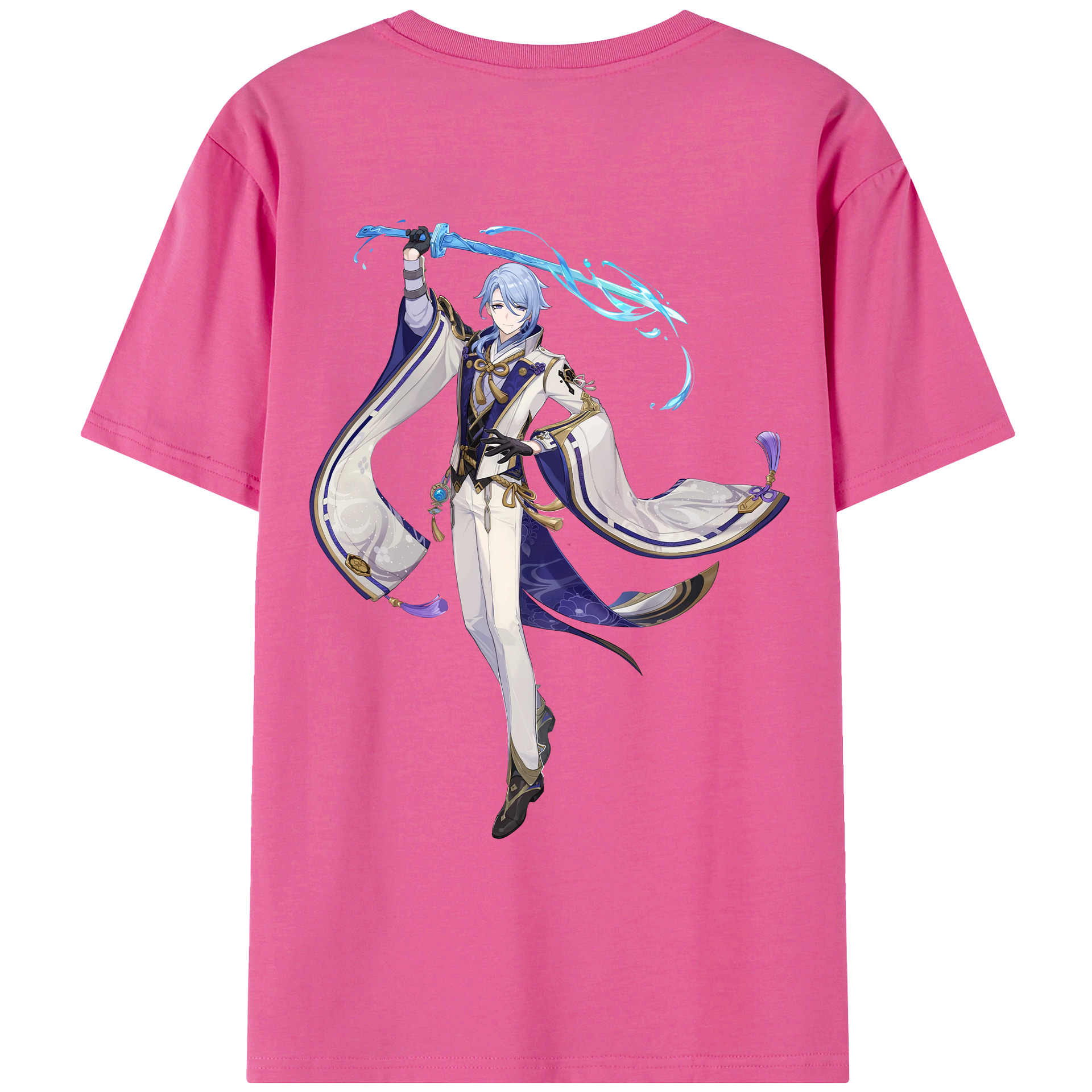げんし神 神里綾人 かみさとあやと genshin Kamisato Ayato レディース半袖Tシャツ(バックプリント)