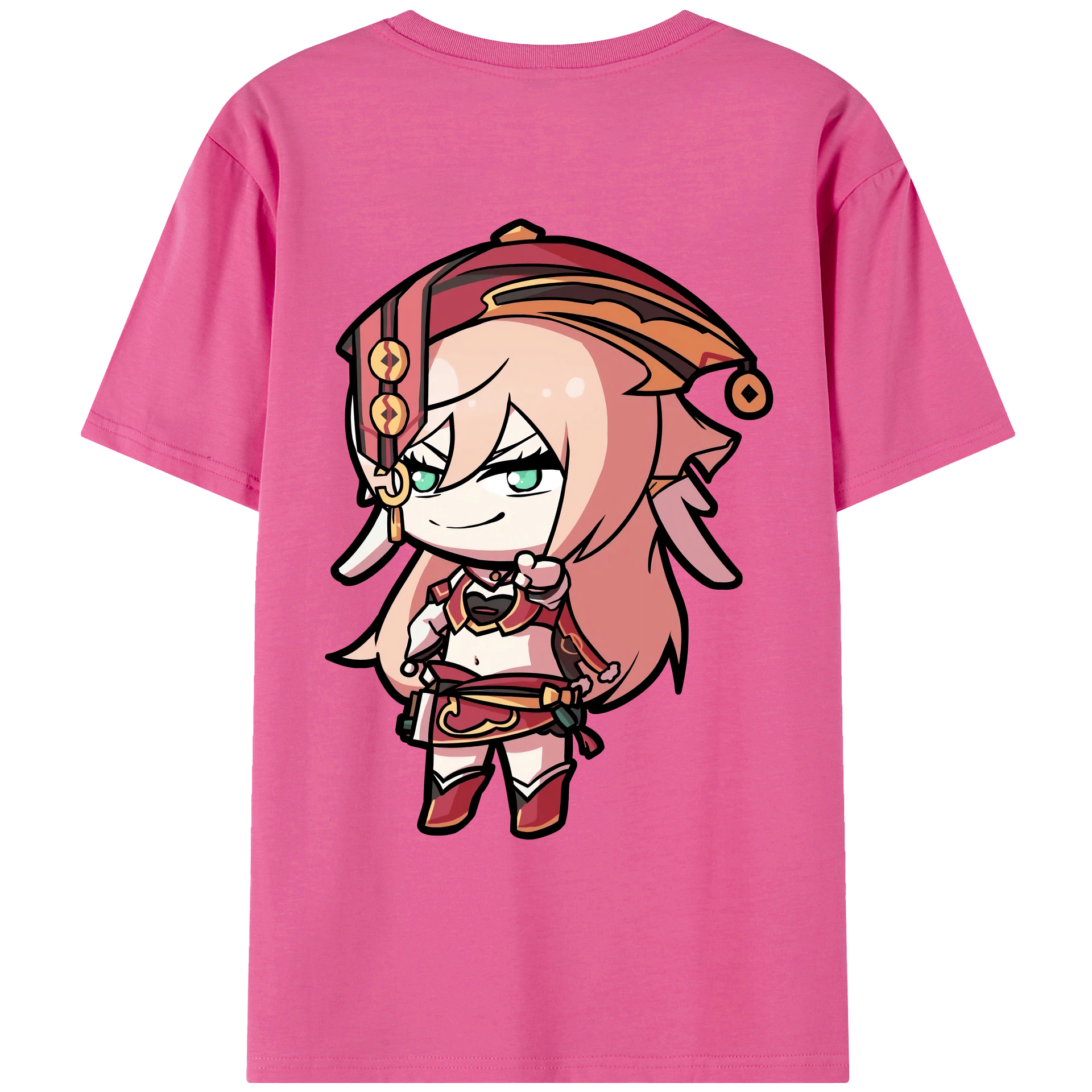 げんし神 ヤンフェイ genshin Yanfei レディース半袖Tシャツ(バックプリント)