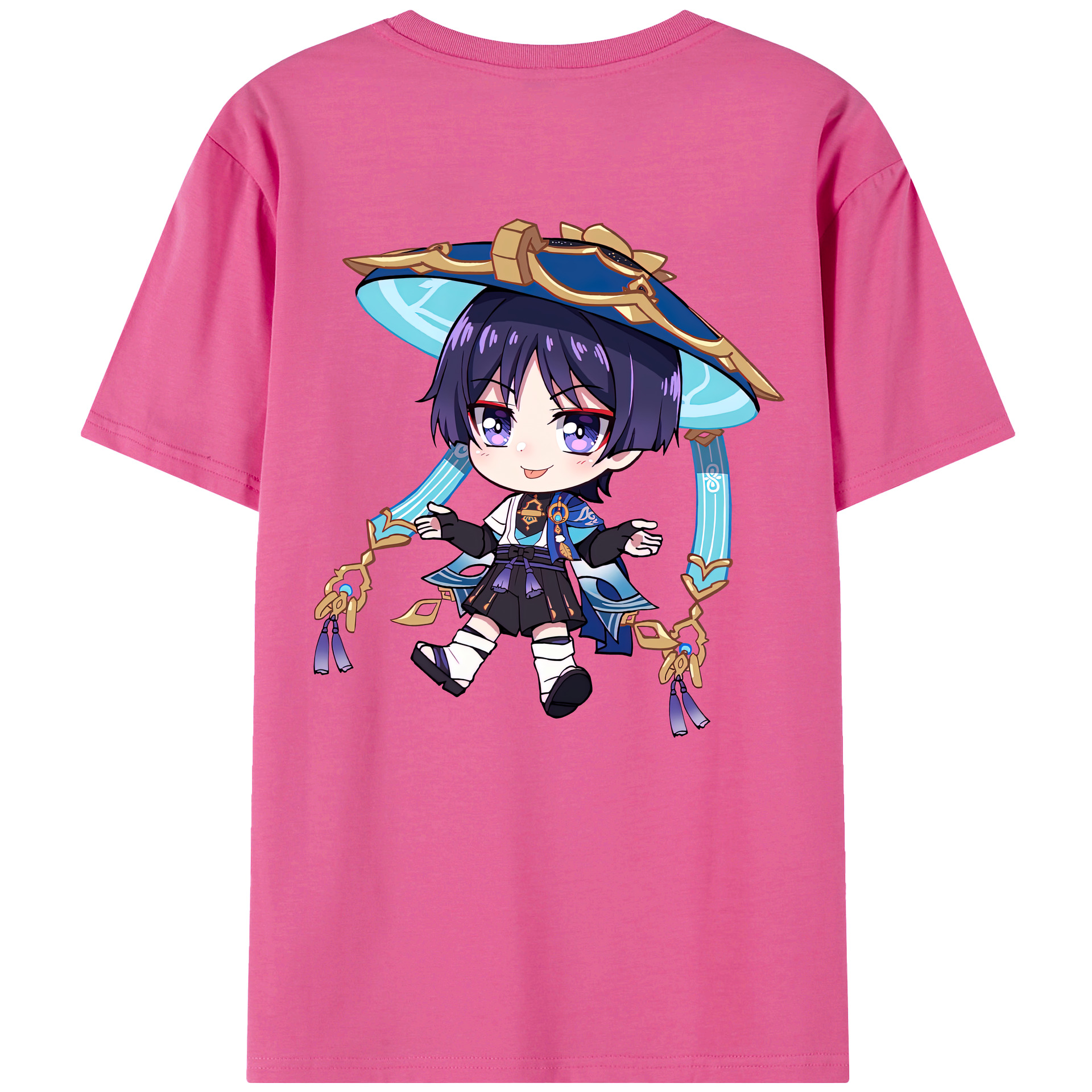 げんし神 さんペい genshin Sanpei レディース半袖Tシャツ(バックプリント)