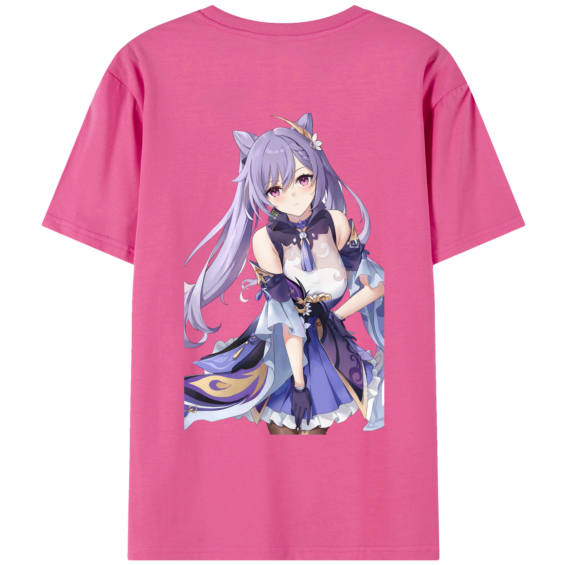 げんし神 刻晴 こくせい genshin Kokusei レディース半袖Tシャツ(バックプリント)