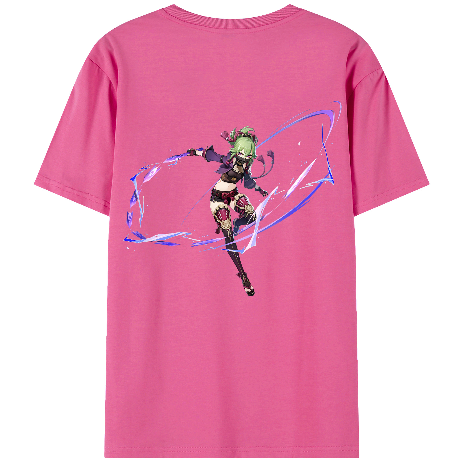 げんし神  久岐忍 くき しのぶ genshin Kuki Shinobu レディース半袖Tシャツ(バックプリント)