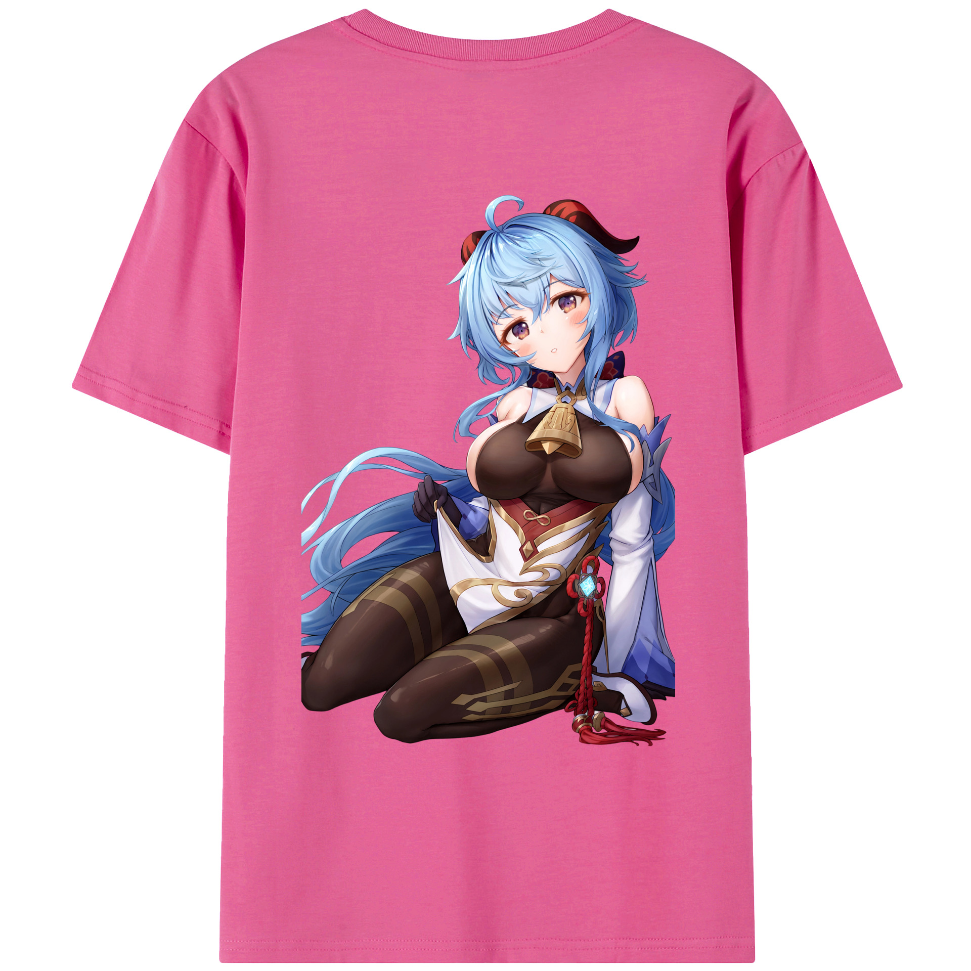 げんし神 甘雨 かんう genshin Ganyu レディース半袖Tシャツ(バックプリント)