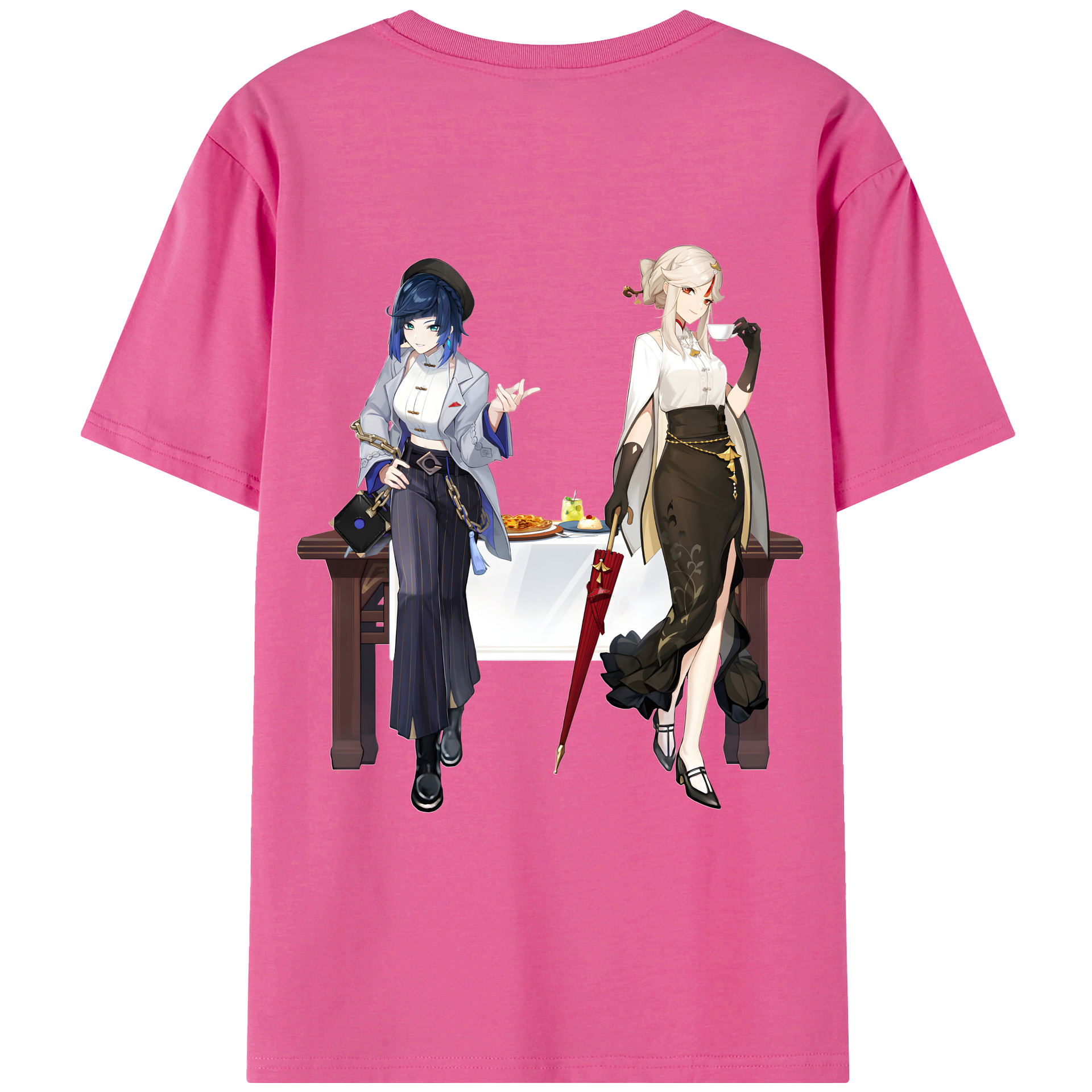 げんし神 夜兰 やらん genshin Yaran レディース半袖Tシャツ(バックプリント)