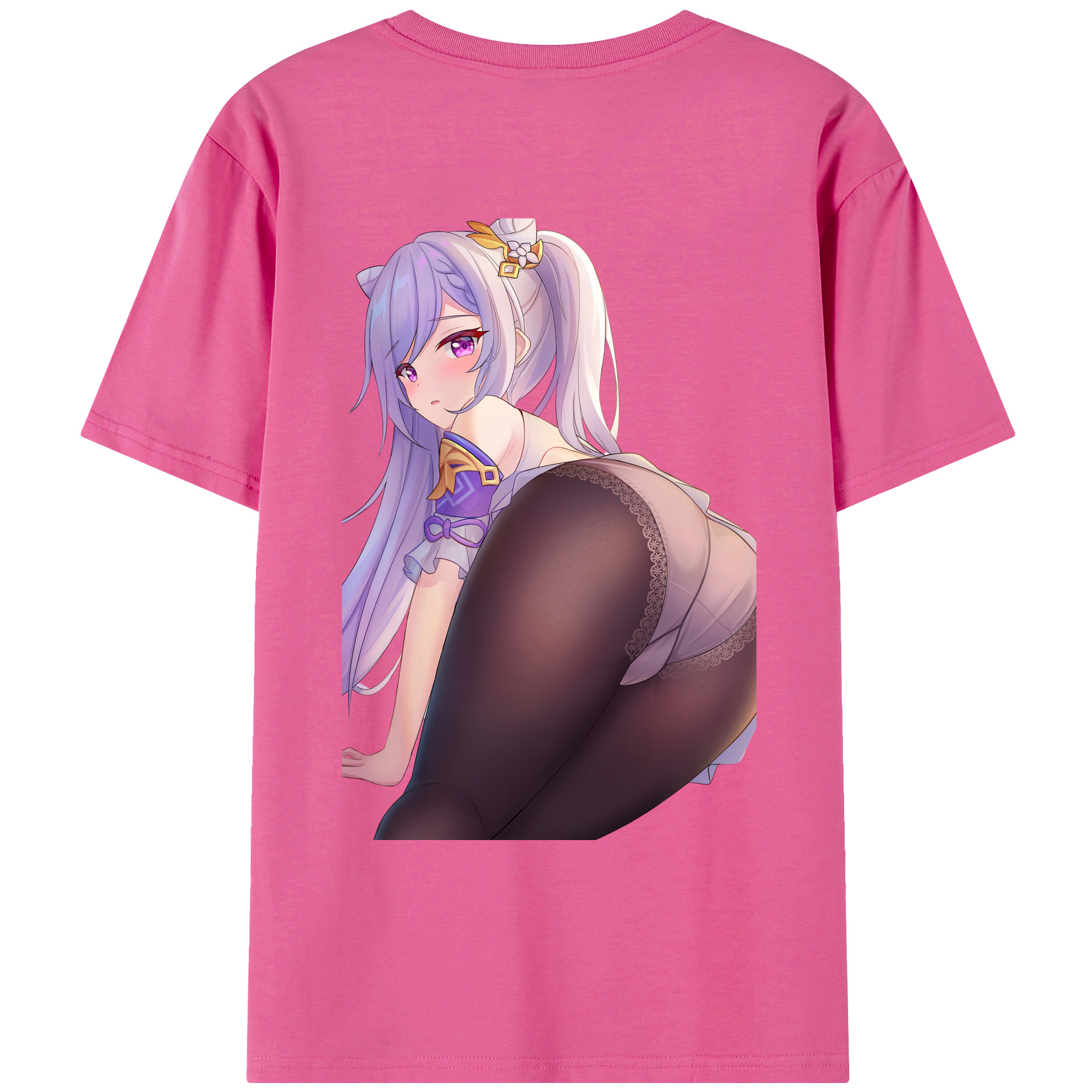 げんし神 刻晴 こくせい genshin Kokusei レディース半袖Tシャツ(バックプリント)