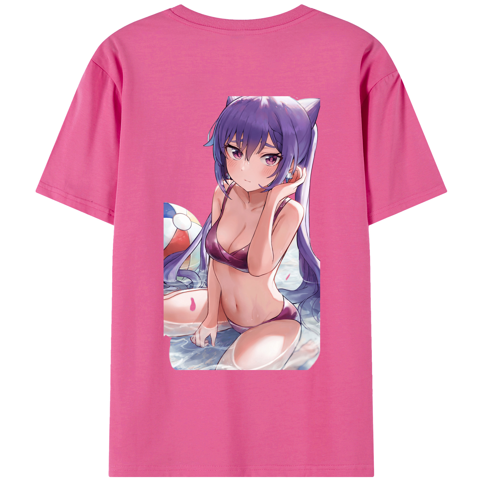 げんし神 刻晴 こくせい genshin Kokusei レディース半袖Tシャツ(バックプリント)