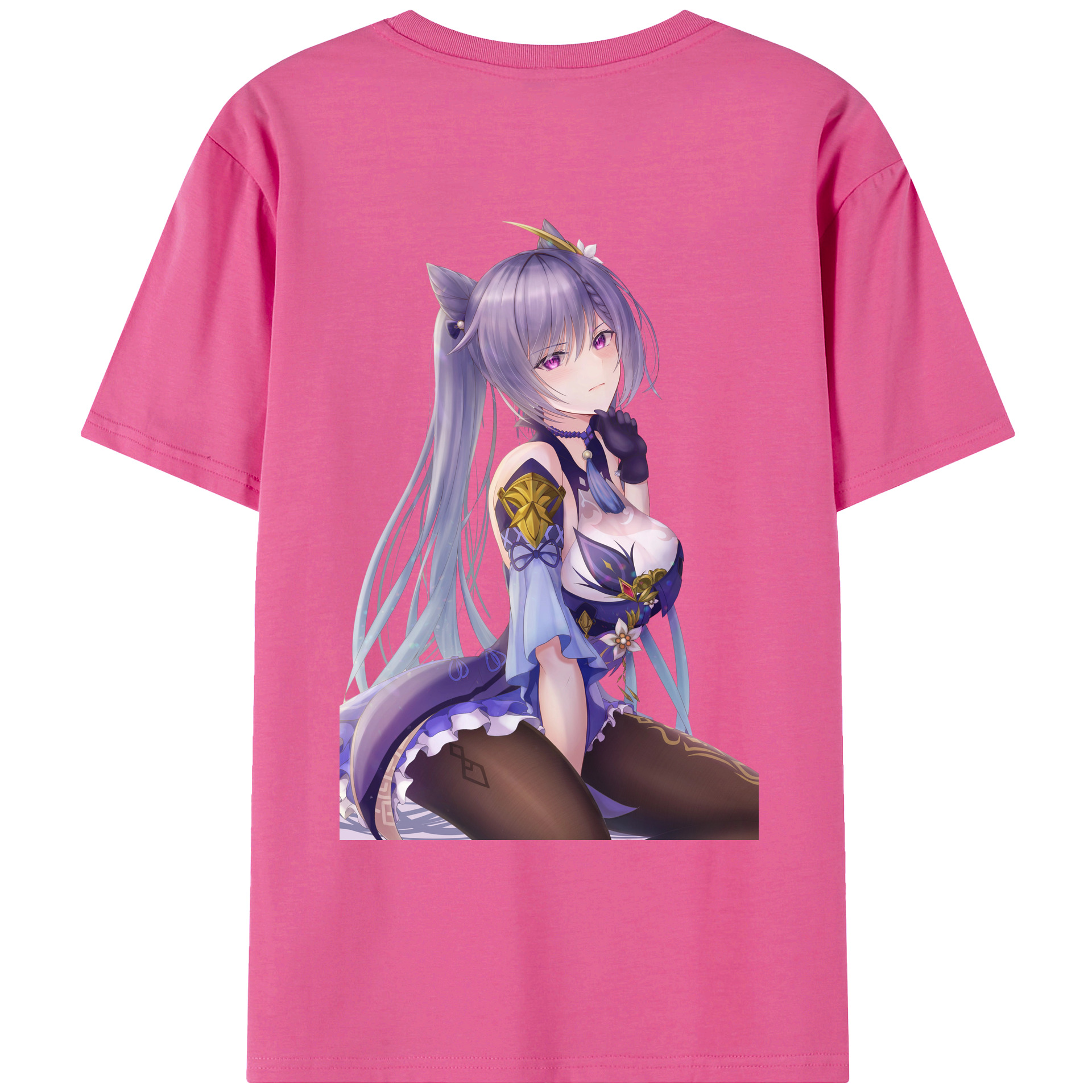 げんし神 刻晴 こくせい genshin Kokusei レディース半袖Tシャツ(バックプリント)