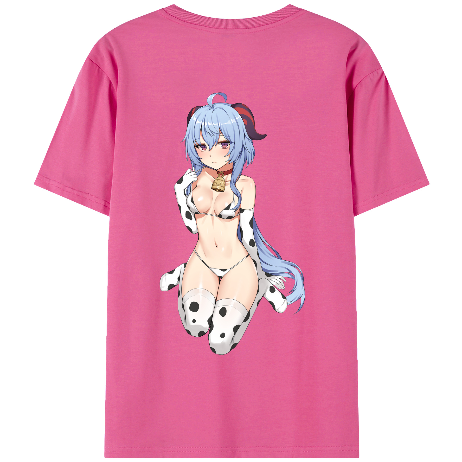 げんし神 甘雨 かんう genshin Ganyu レディース半袖Tシャツ(バックプリント)