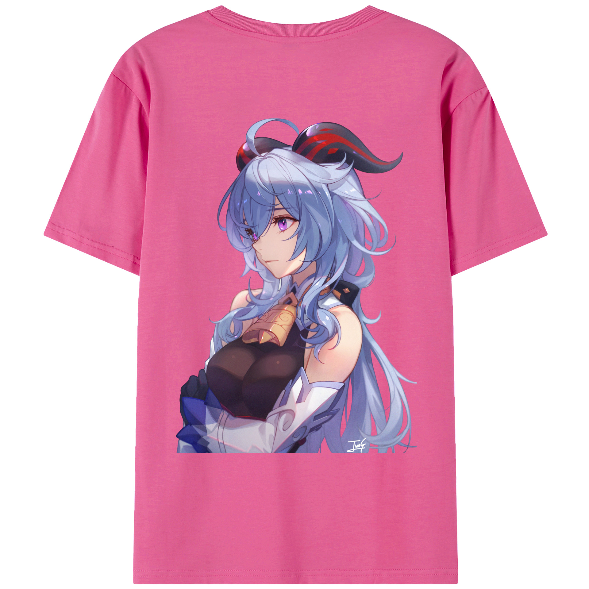 げんし神 甘雨 かんう genshin Ganyu レディース半袖Tシャツ(バックプリント)