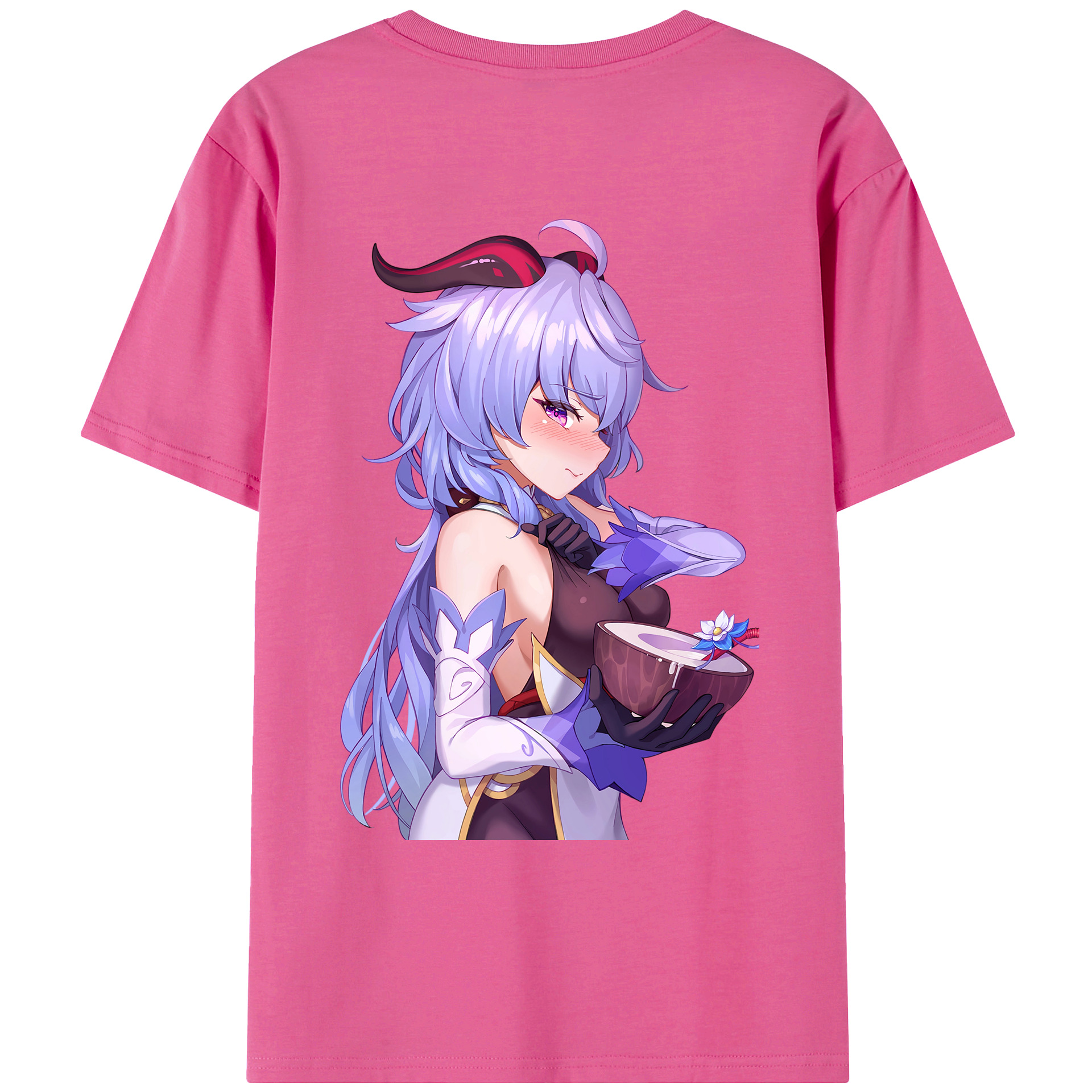 げんし神 甘雨 かんう genshin Ganyu レディース半袖Tシャツ(バックプリント)