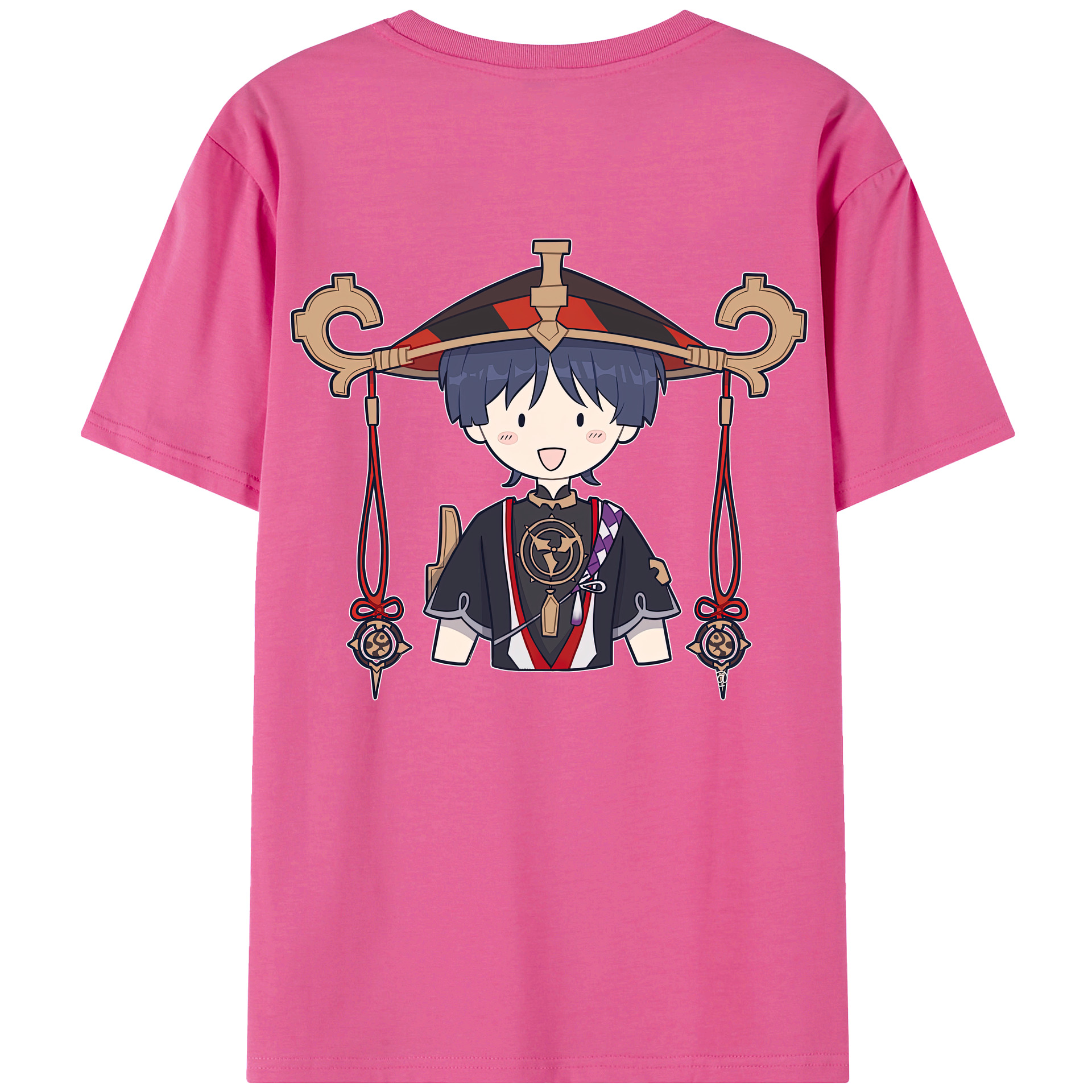 げんし神 さんペい genshin Sanpei レディース半袖Tシャツ(バックプリント)