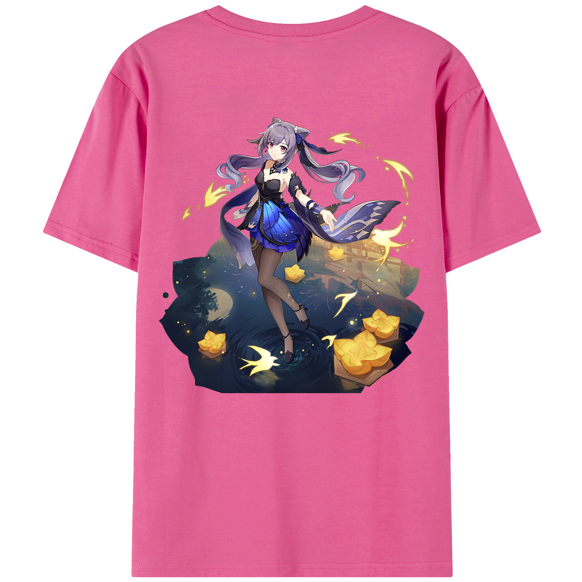 げんし神 刻晴 こくせい genshin Kokusei レディース半袖Tシャツ(バックプリント)