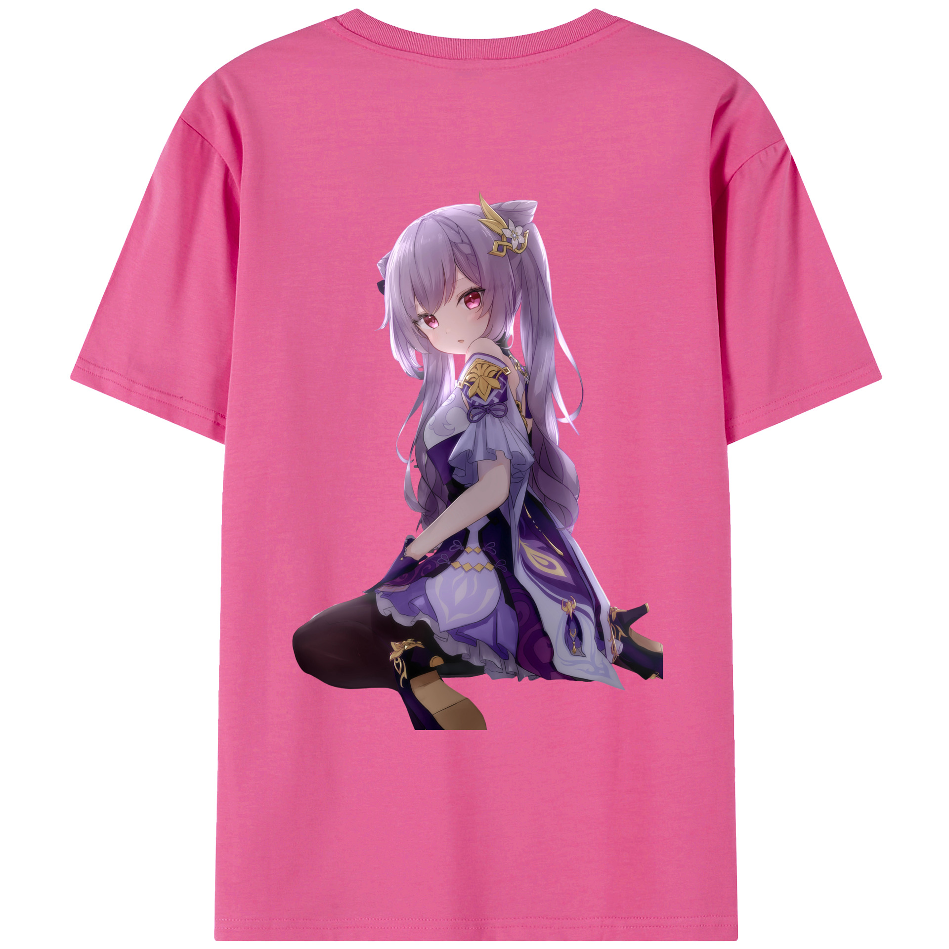 げんし神 刻晴 こくせい genshin Kokusei レディース半袖Tシャツ(バックプリント)