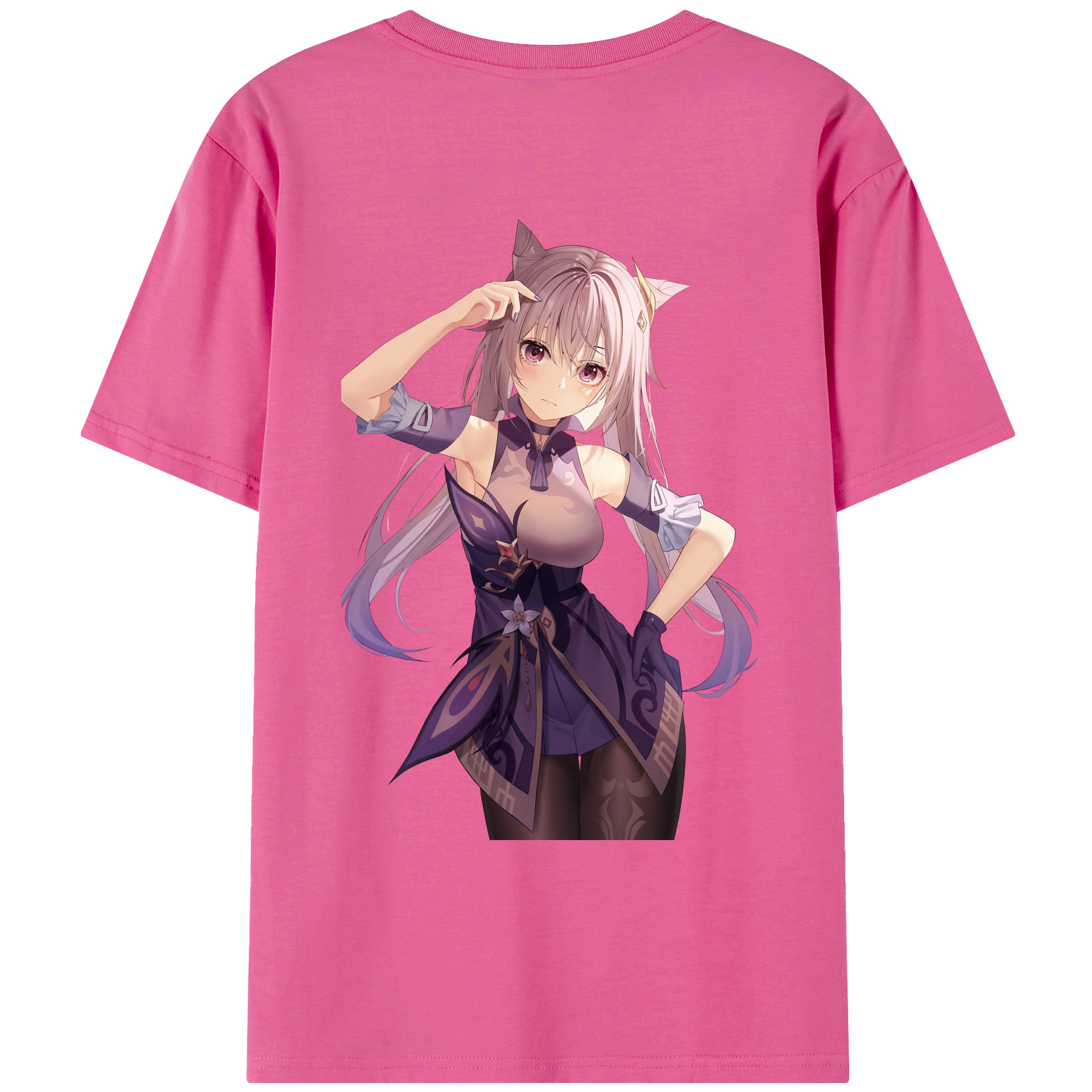 げんし神 刻晴 こくせい genshin Kokusei レディース半袖Tシャツ(バックプリント)