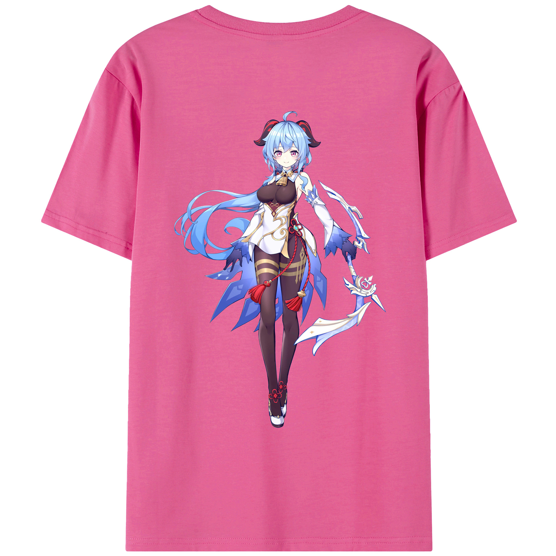 げんし神 甘雨 かんう genshin Ganyu レディース半袖Tシャツ(バックプリント)