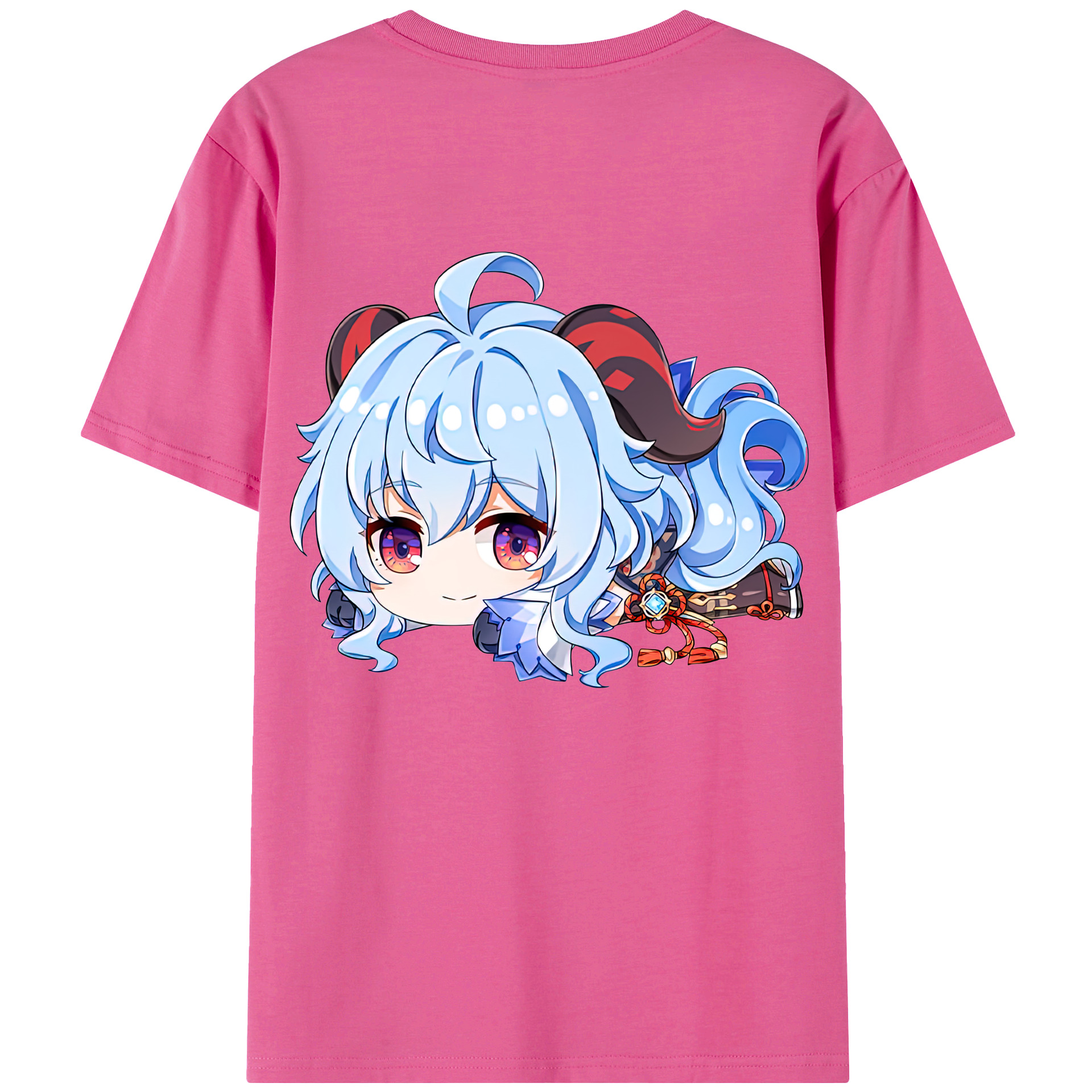 げんし神 甘雨 かんう genshin Ganyu レディース半袖Tシャツ(バックプリント)