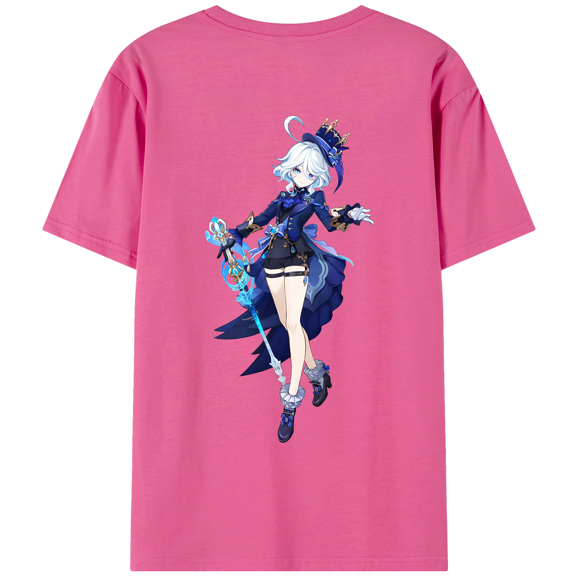 げんし神 フリーナ genshin Furina レディース半袖Tシャツ(バックプリント)