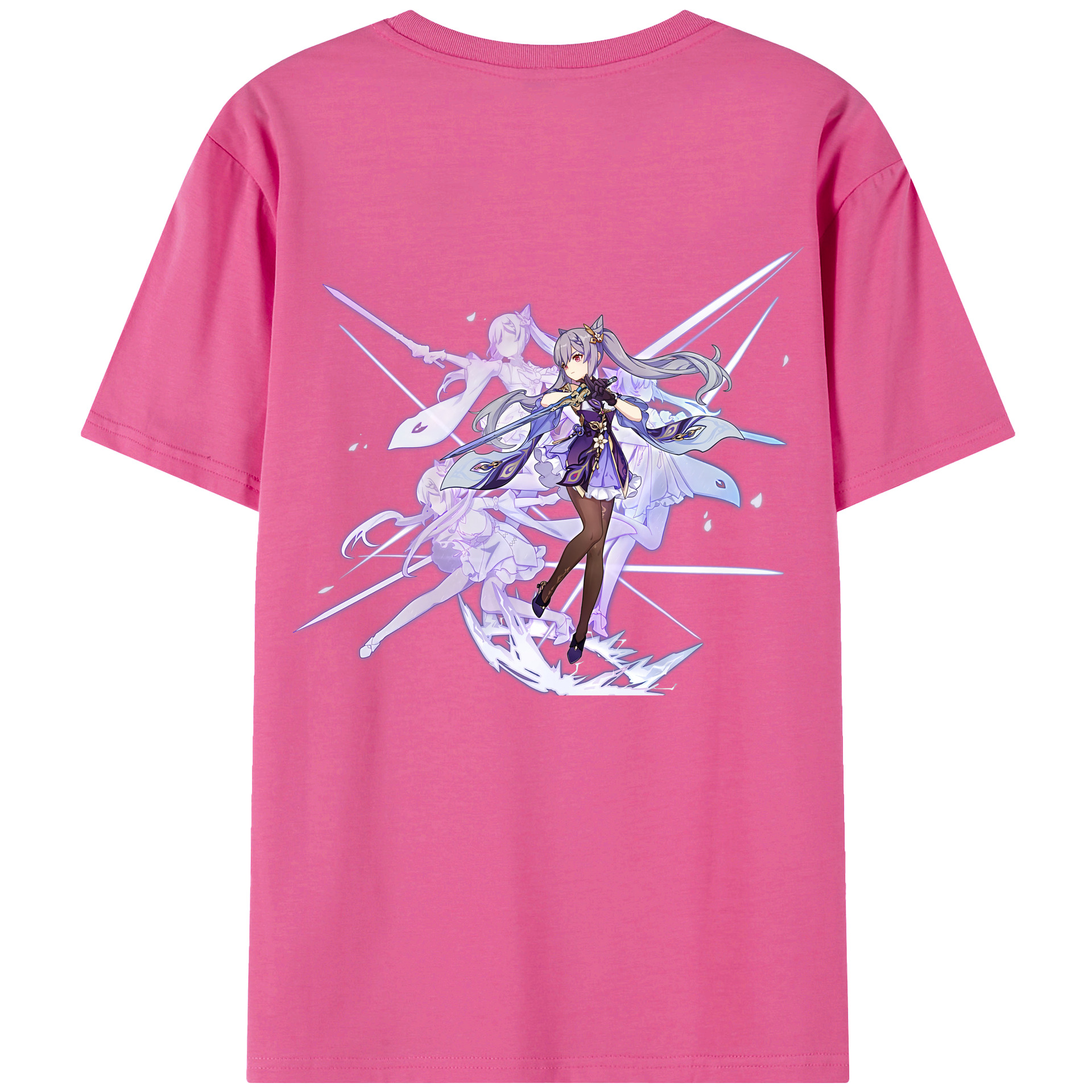げんし神 刻晴 こくせい genshin Kokusei レディース半袖Tシャツ(バックプリント)
