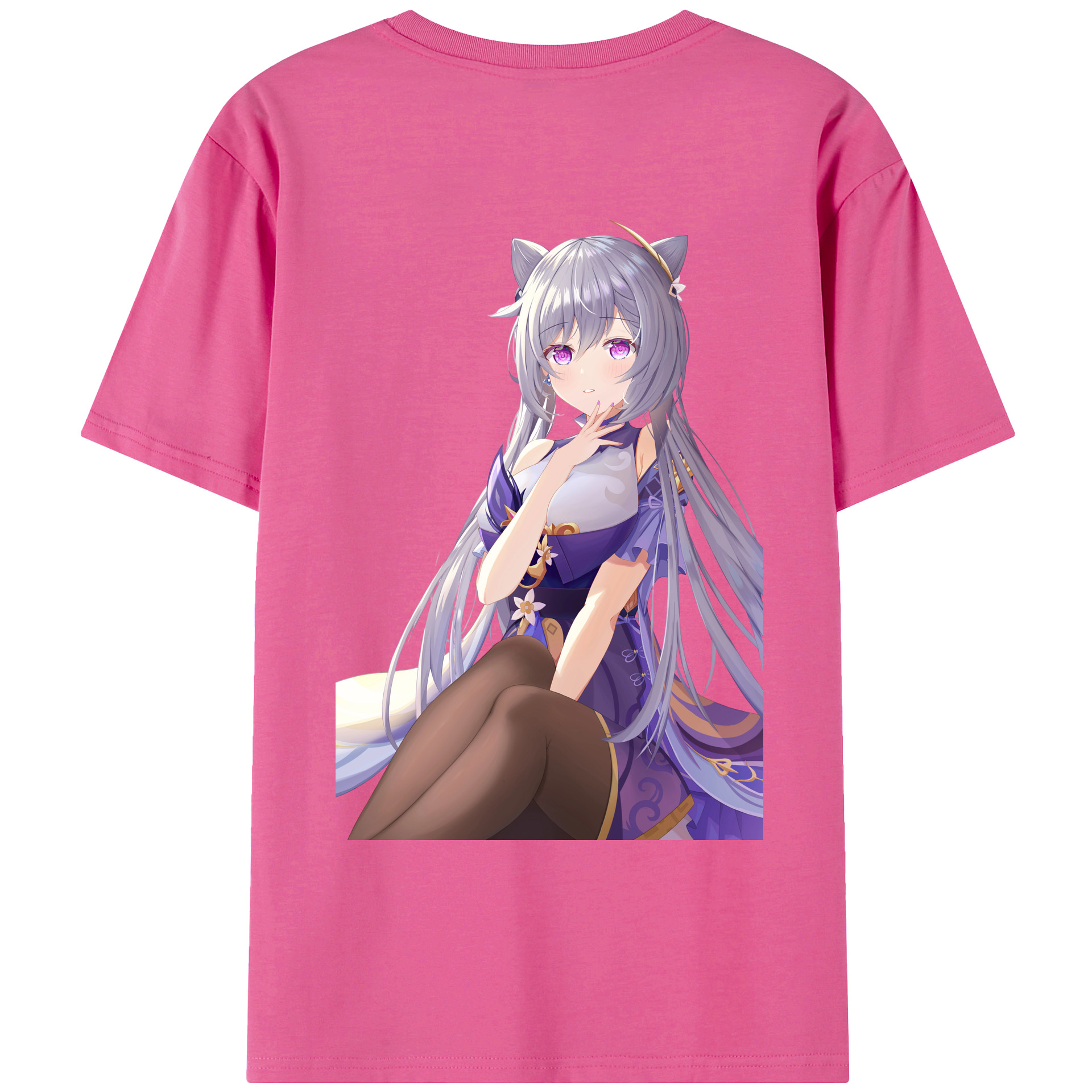 げんし神 刻晴 こくせい genshin Kokusei レディース半袖Tシャツ(バックプリント)