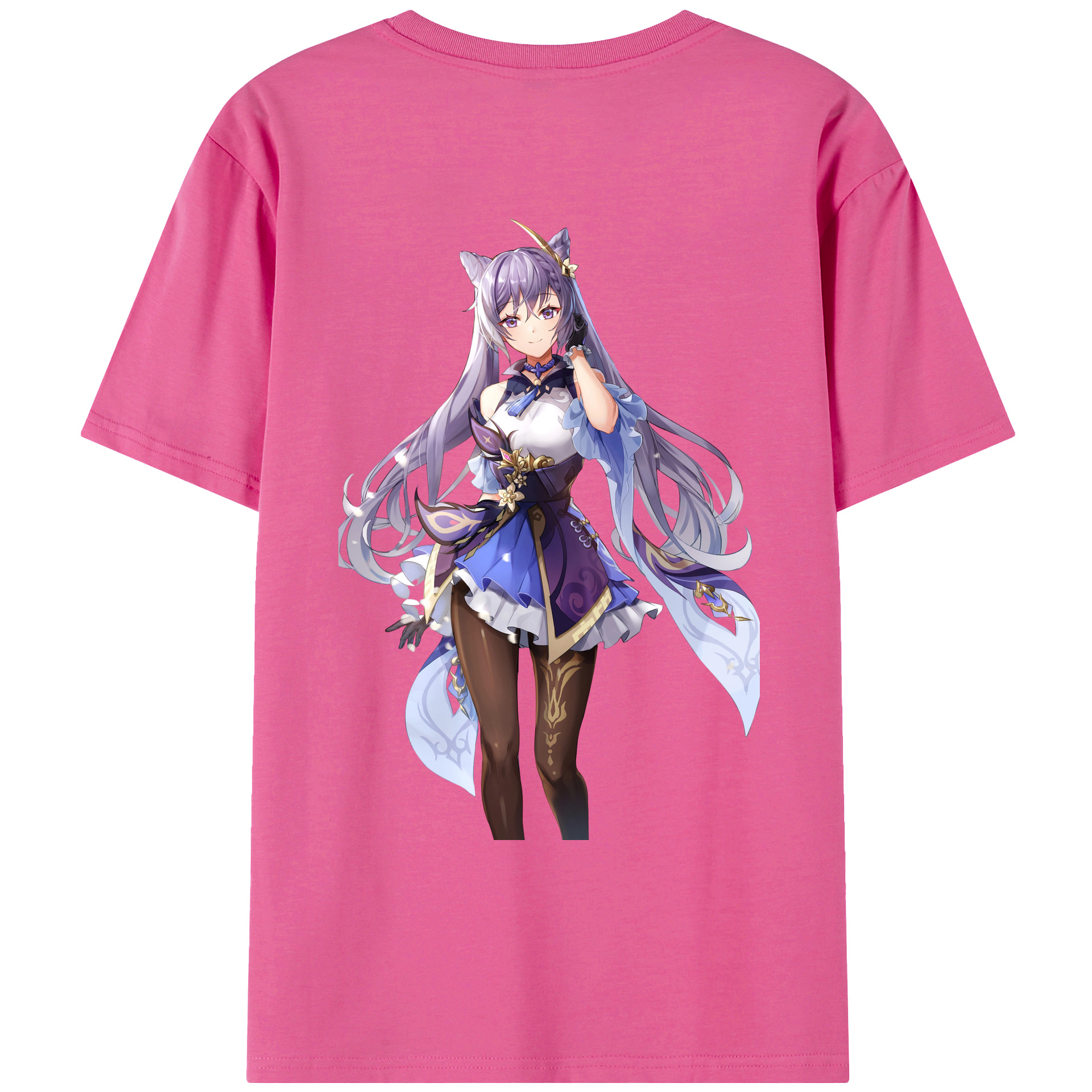 げんし神 刻晴 こくせい genshin Kokusei レディース半袖Tシャツ(バックプリント)
