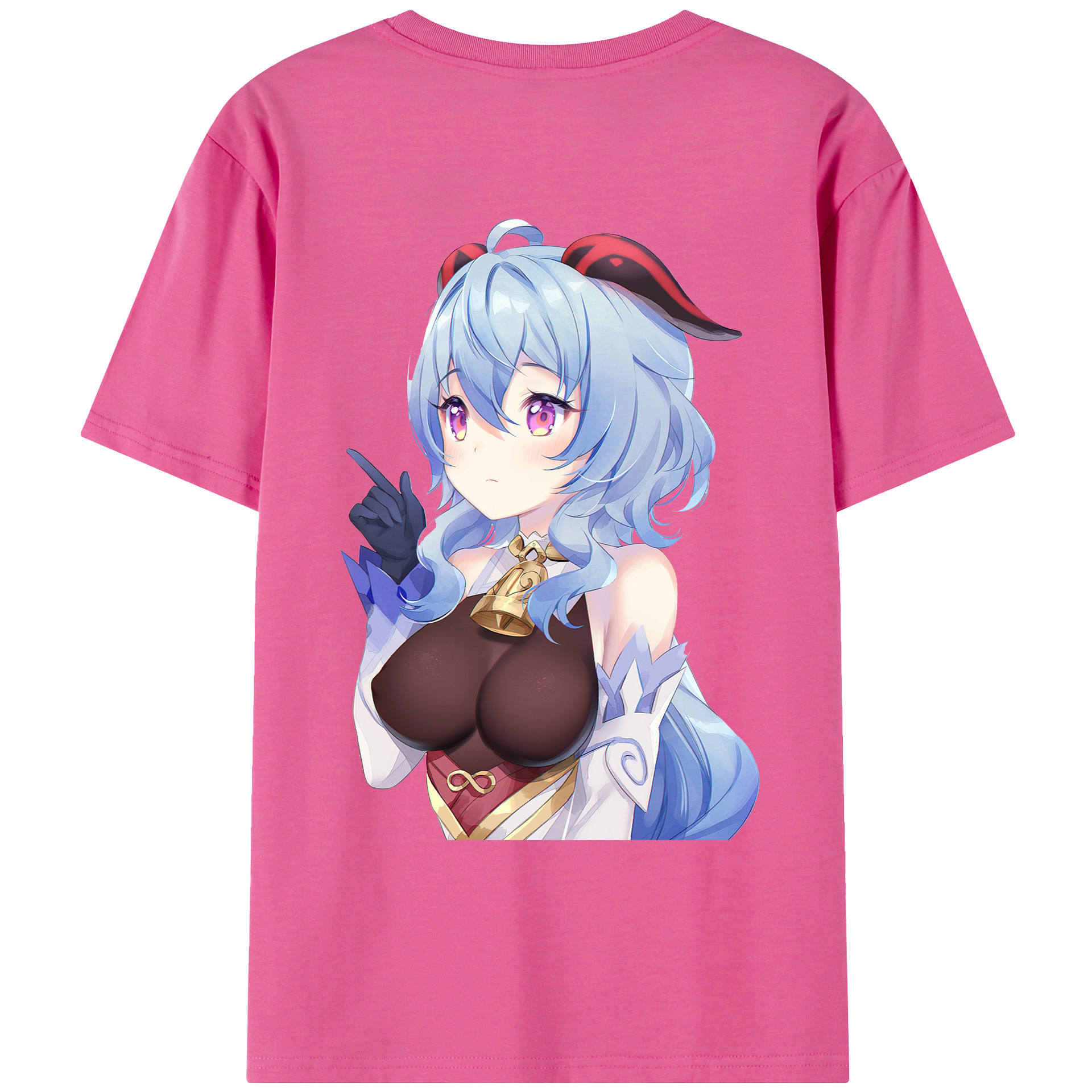 げんし神 甘雨 かんう genshin Ganyu レディース半袖Tシャツ(バックプリント)