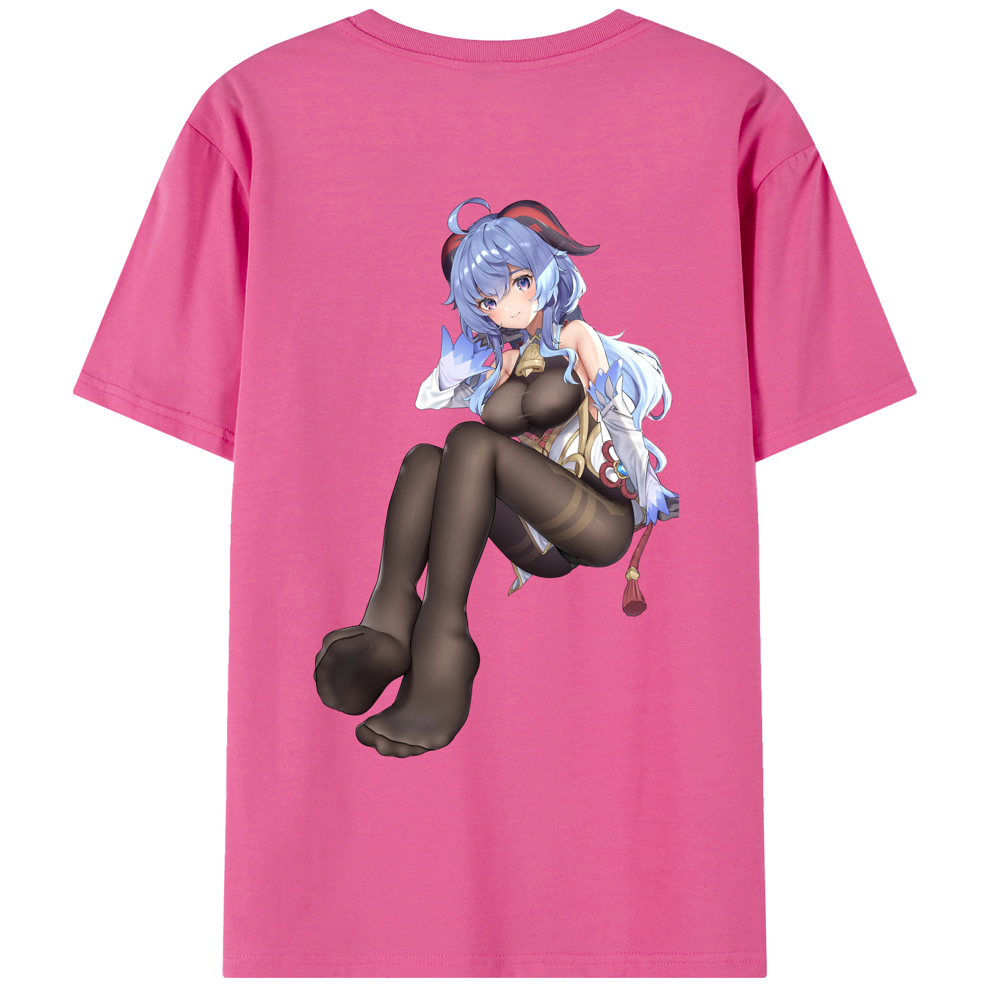 げんし神 甘雨 かんう genshin Ganyu レディース半袖Tシャツ(バックプリント)